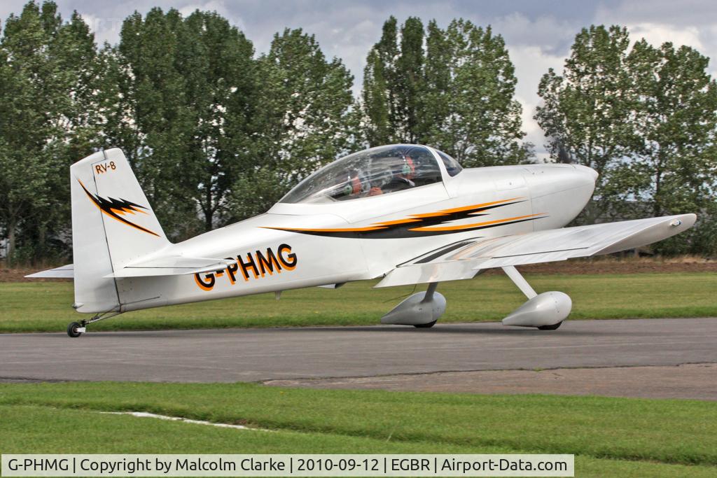 G-PHMG, 2007 Vans RV-8 C/N PFA 303-13639, Vans RV-8 at The Helicopter Fly-In, Breighton Airfield, September 12th 2010.