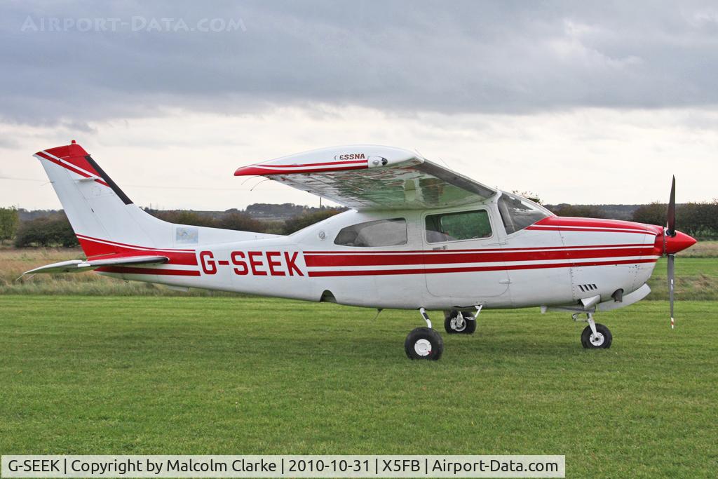 G-SEEK, 1982 Cessna T210N Turbo Centurion C/N 21064579, Cessna T210N Centurion at Fishburn Airfield, UK in October 31st 2010.