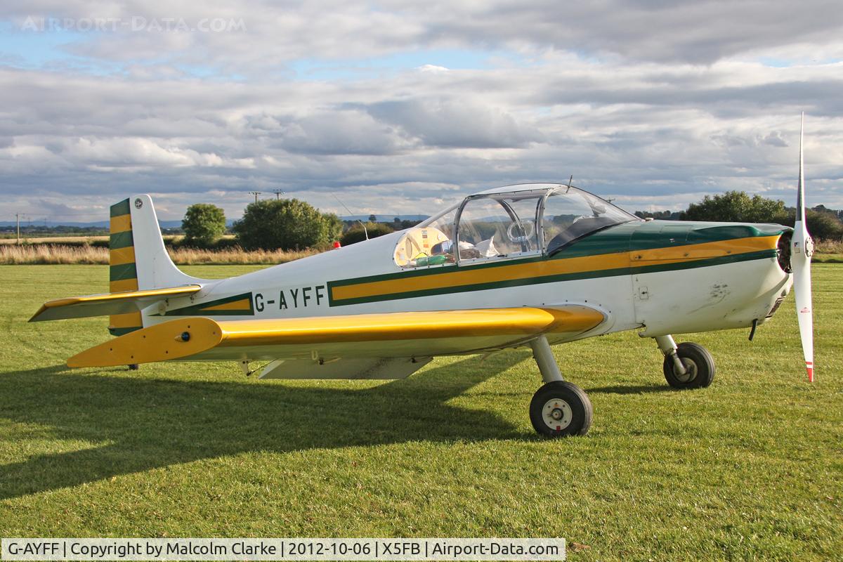 G-AYFF, 1971 Rollason Druine D-62B Condor C/N RAE/647, Rollason Druine D-62B Condor, Fishburn Airfield, October 6th 2012.