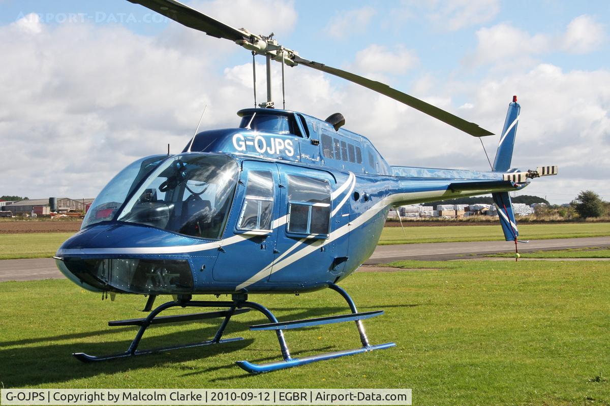 G-OJPS, 1974 Bell 206B JetRanger II C/N 1484, Bell 206B at Breighton Airfield's Helicopter Fly-In in September 2010.