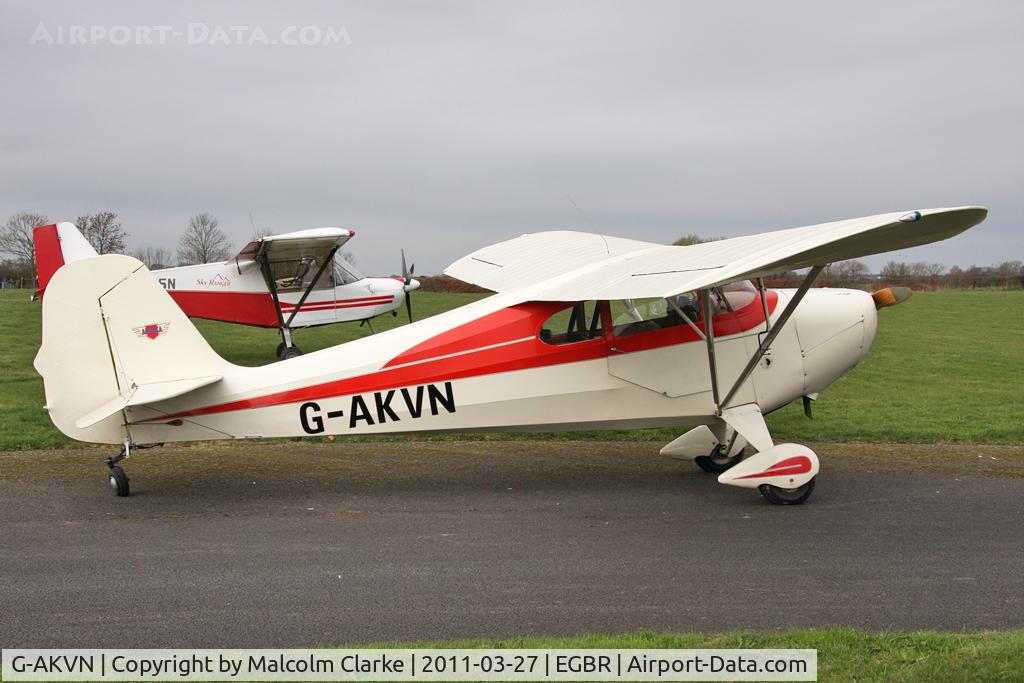 G-AKVN, 1946 Aeronca 11AC Chief Chief C/N 11AC-469, Aeronca 11AC Chief at Breighton Airfield in March 2011.