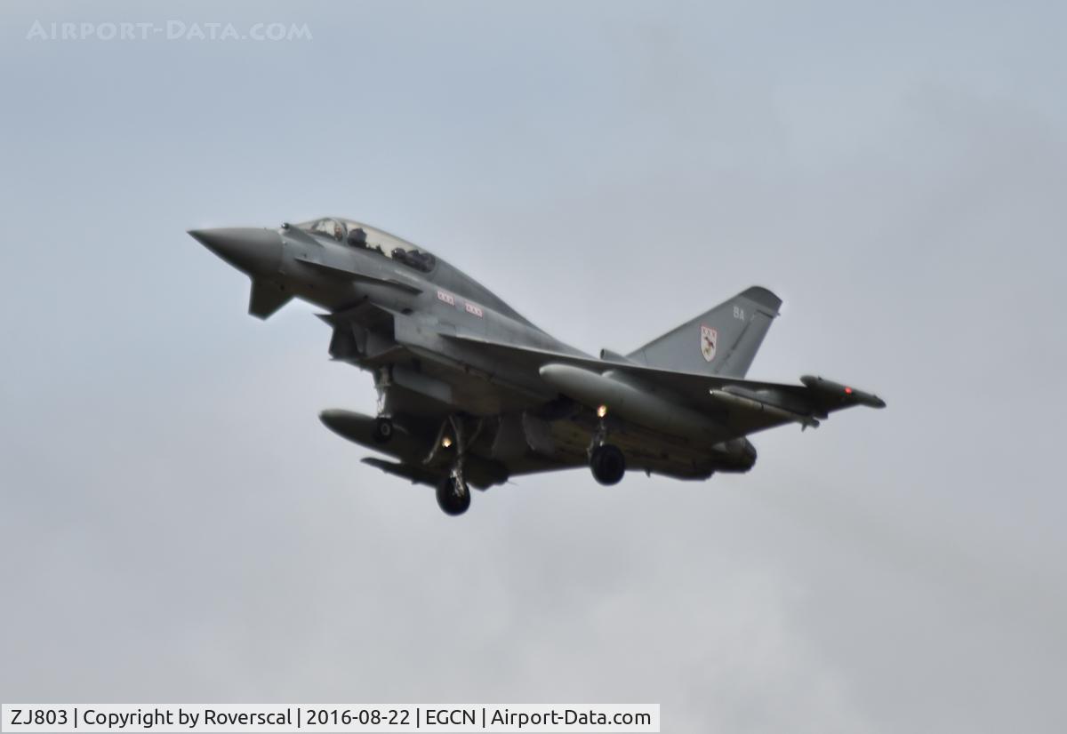 ZJ803, 2003 Eurofighter EF-2000 Typhoon T2 C/N 0013/BT004, ZJ803 training approach at DSA.