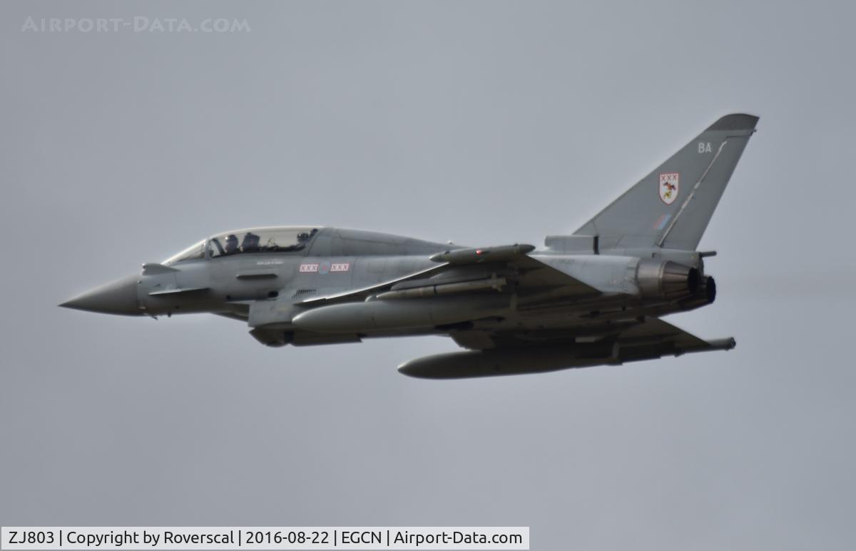 ZJ803, 2003 Eurofighter EF-2000 Typhoon T3 C/N 0013/BT004, ZJ803 training approach at DSA.