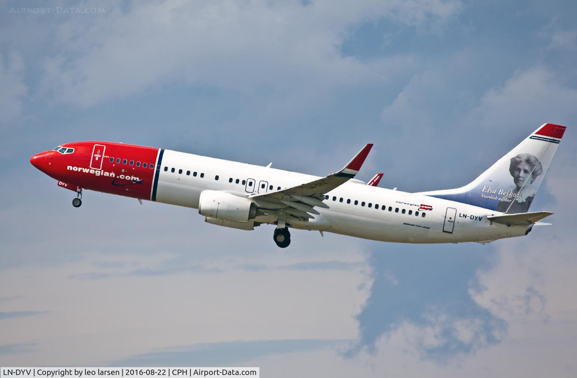LN-DYV, 2012 Boeing 737-8JP C/N 39009, Copenhagen 22.8.16