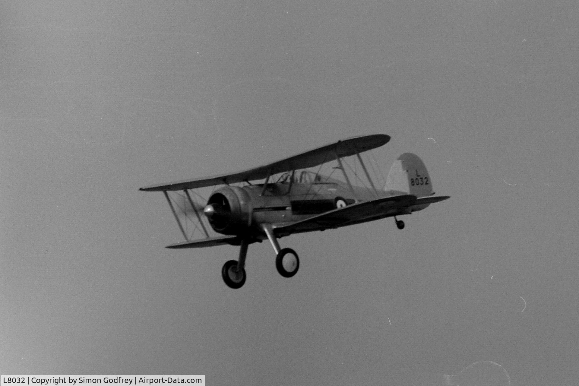 L8032, 1937 Gloster Gladiator Mk1 C/N [L8032], Taken at Old Warden (around 1983)