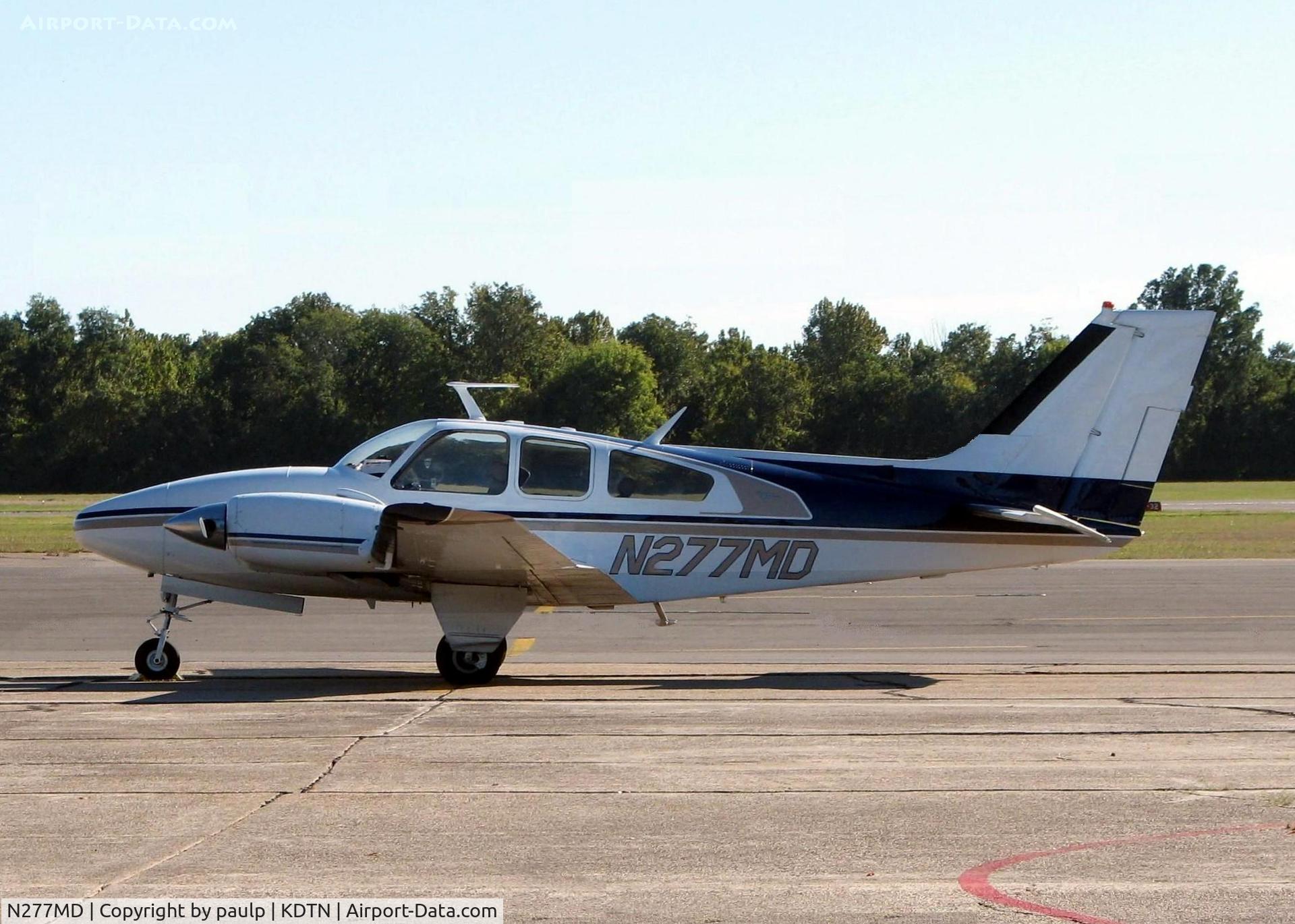 N277MD, 1966 Beech C55 Baron (95-C55) C/N TE-223, At Downtown Shreveport.