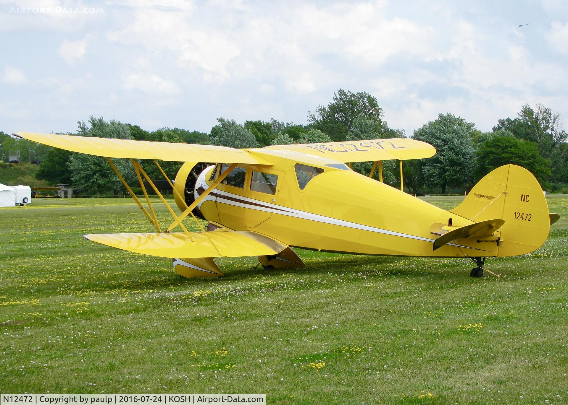 N12472, 1932 Waco UEC C/N 3638, At AirVenture 2016.