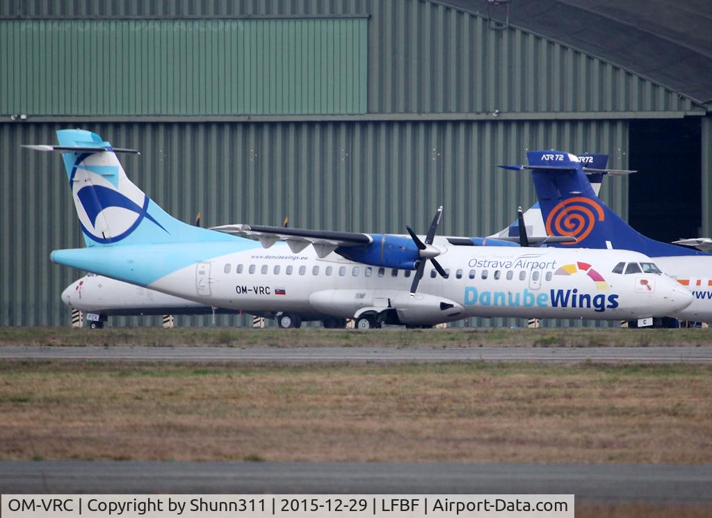 OM-VRC, 1992 ATR 72-202 C/N 307, Stored @ LFBF since his demise... additional 'Ostrava Airport' patch