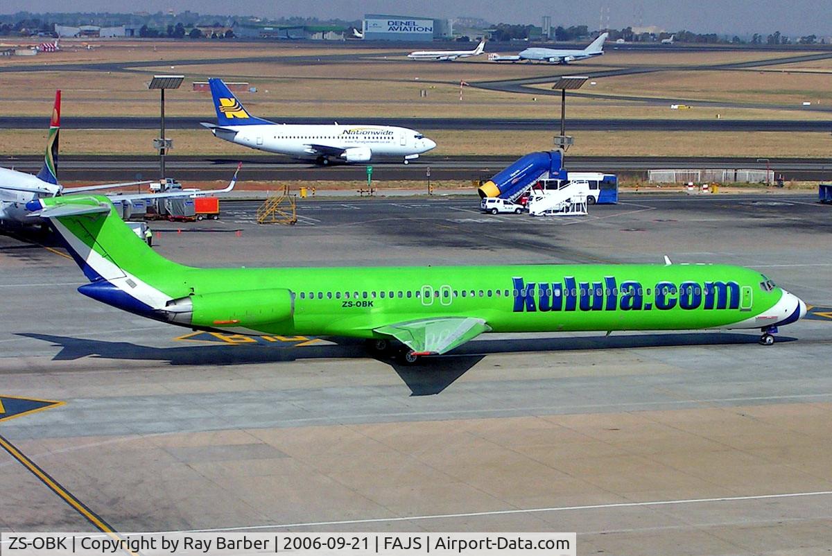 ZS-OBK, 1984 McDonnell Douglas MD-82 (DC-9-82) C/N 49115, McDonnell Douglas DC-9-82 [49115] (Kulula.com) Johannesburg Int~ZS 21/09/2006