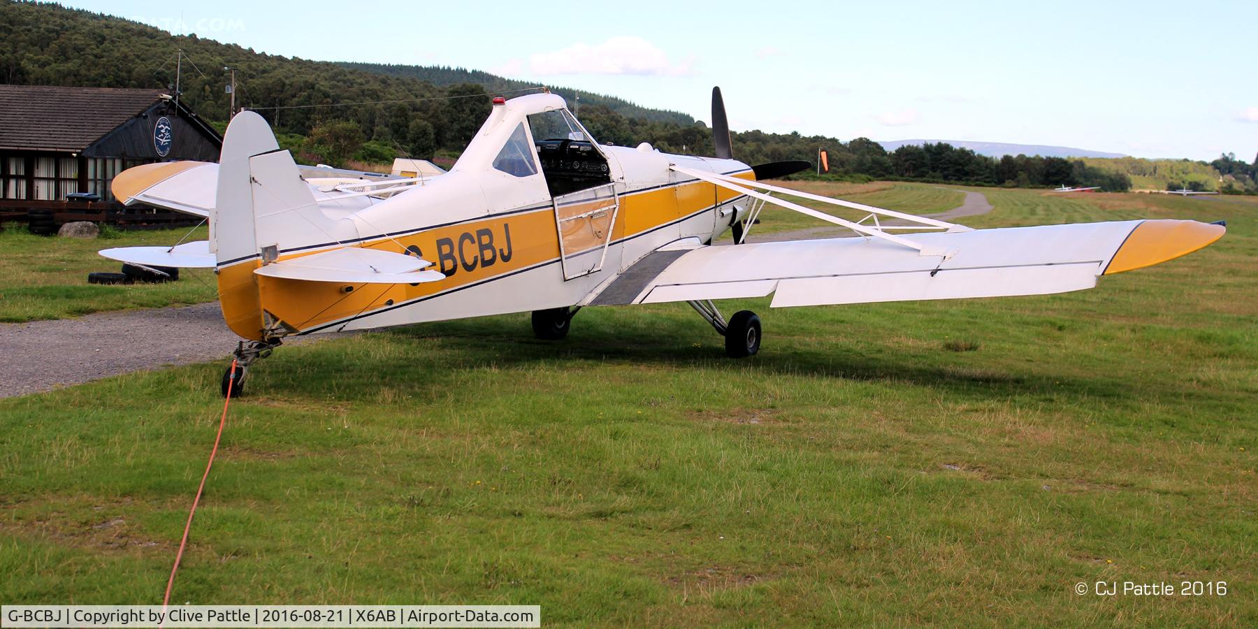 G-BCBJ, 1963 Piper PA-25-235 Pawnee C/N 25-2380/R, At Aboyne for Glider Towing duties - note tow rope attached.
