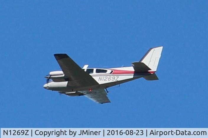 N1269Z, 1961 Beech 95-55 C/N TC-85, Flying over Elgin IL.