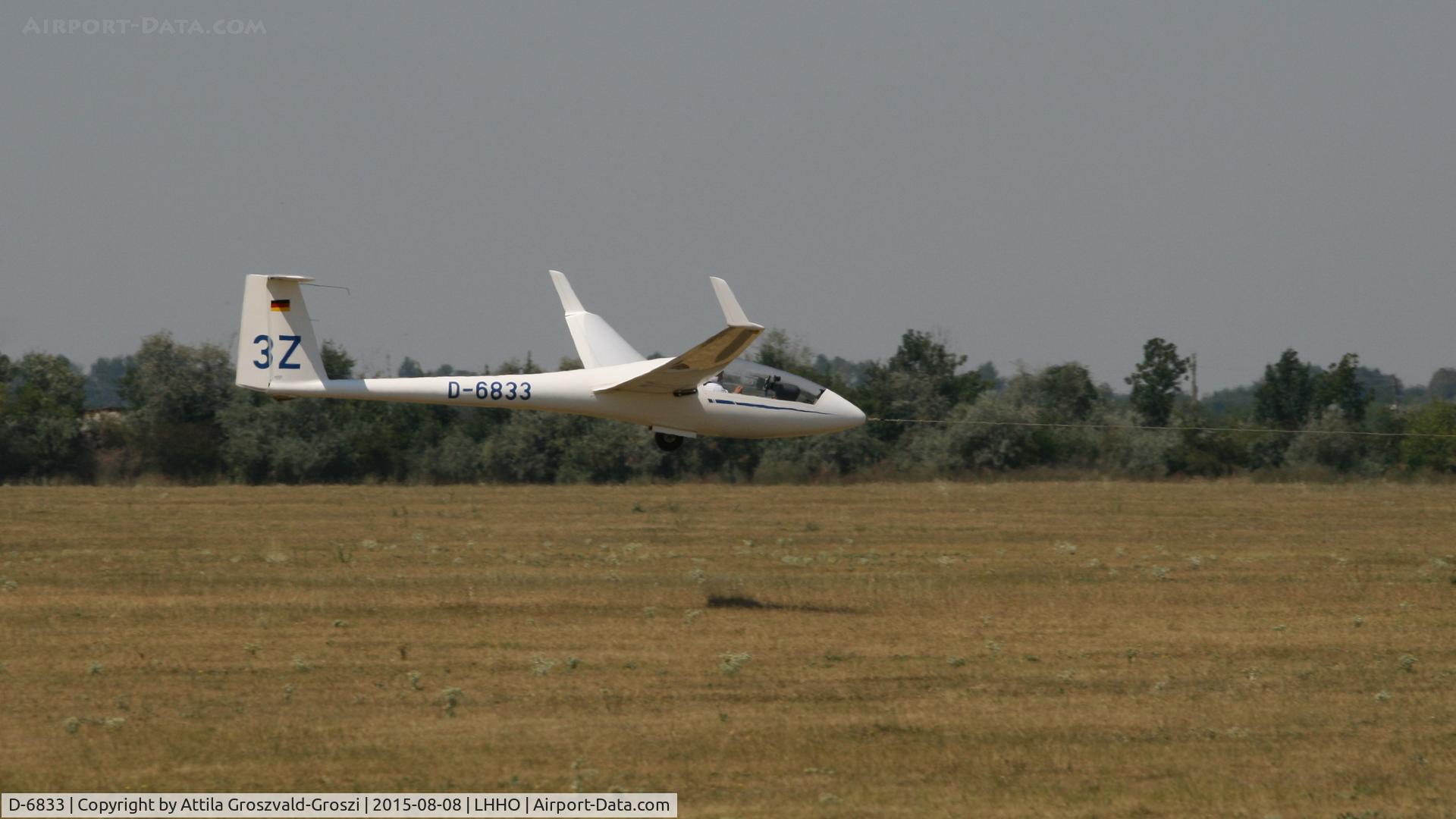 D-6833, 1979 Rolladen-Schneider LS-3a C/N 3338, Hajdúszoboszló Airport, Hungary - 60. Hungary Gliding National Championship and third Civis Thermal Cup, 2015
