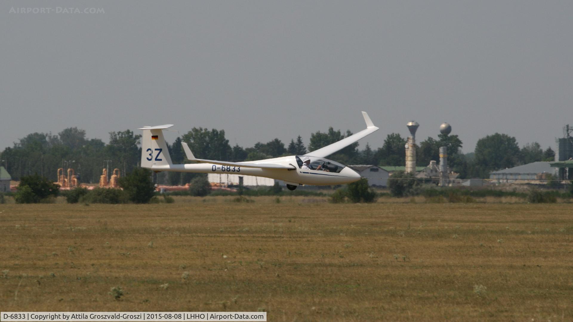 D-6833, 1979 Rolladen-Schneider LS-3a C/N 3338, Hajdúszoboszló Airport, Hungary - 60. Hungary Gliding National Championship and third Civis Thermal Cup, 2015