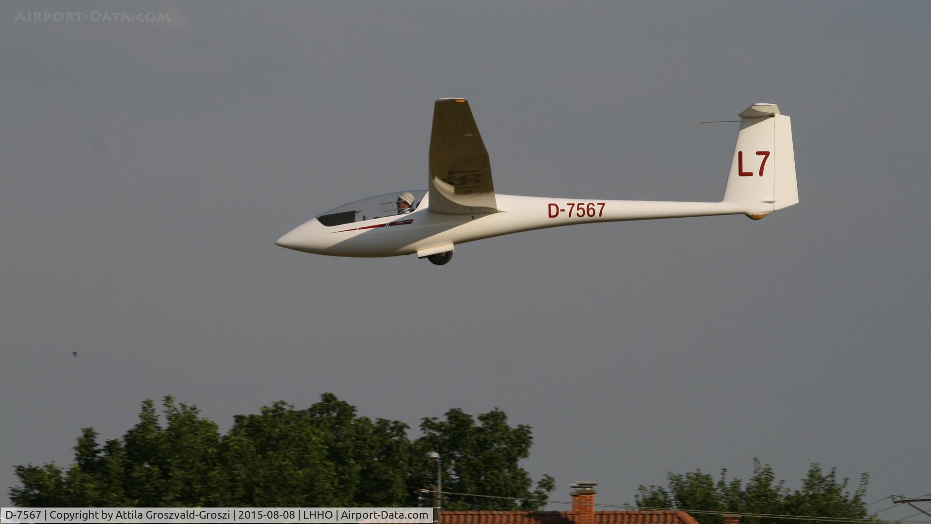 D-7567, 1978 Schleicher ASW 19B C/N 19134, Hajdúszoboszló Airport, Hungary - 60. Hungary Gliding National Championship and third Civis Thermal Cup, 2015