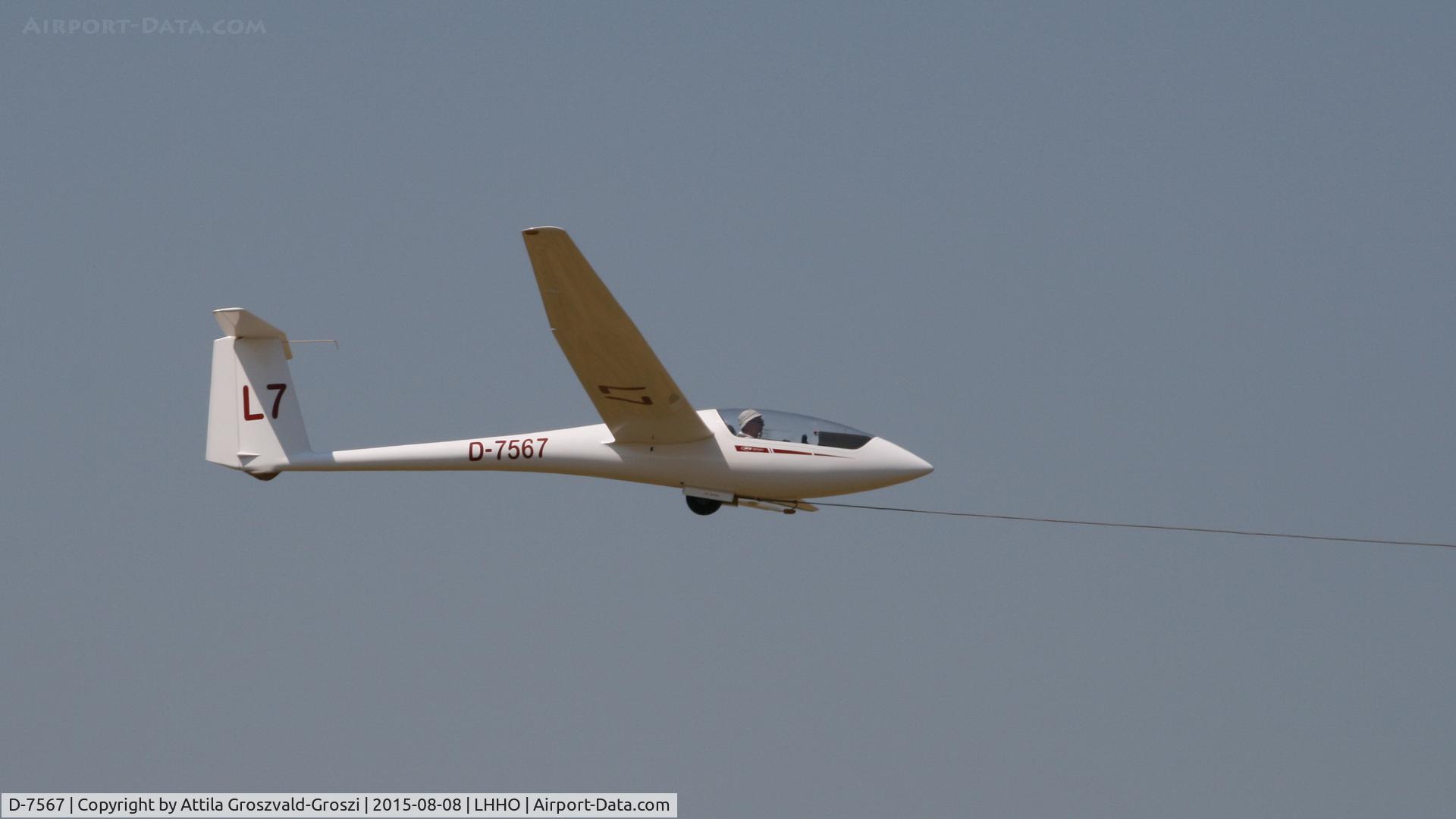 D-7567, 1978 Schleicher ASW 19B C/N 19134, Hajdúszoboszló Airport, Hungary - 60. Hungary Gliding National Championship and third Civis Thermal Cup, 2015