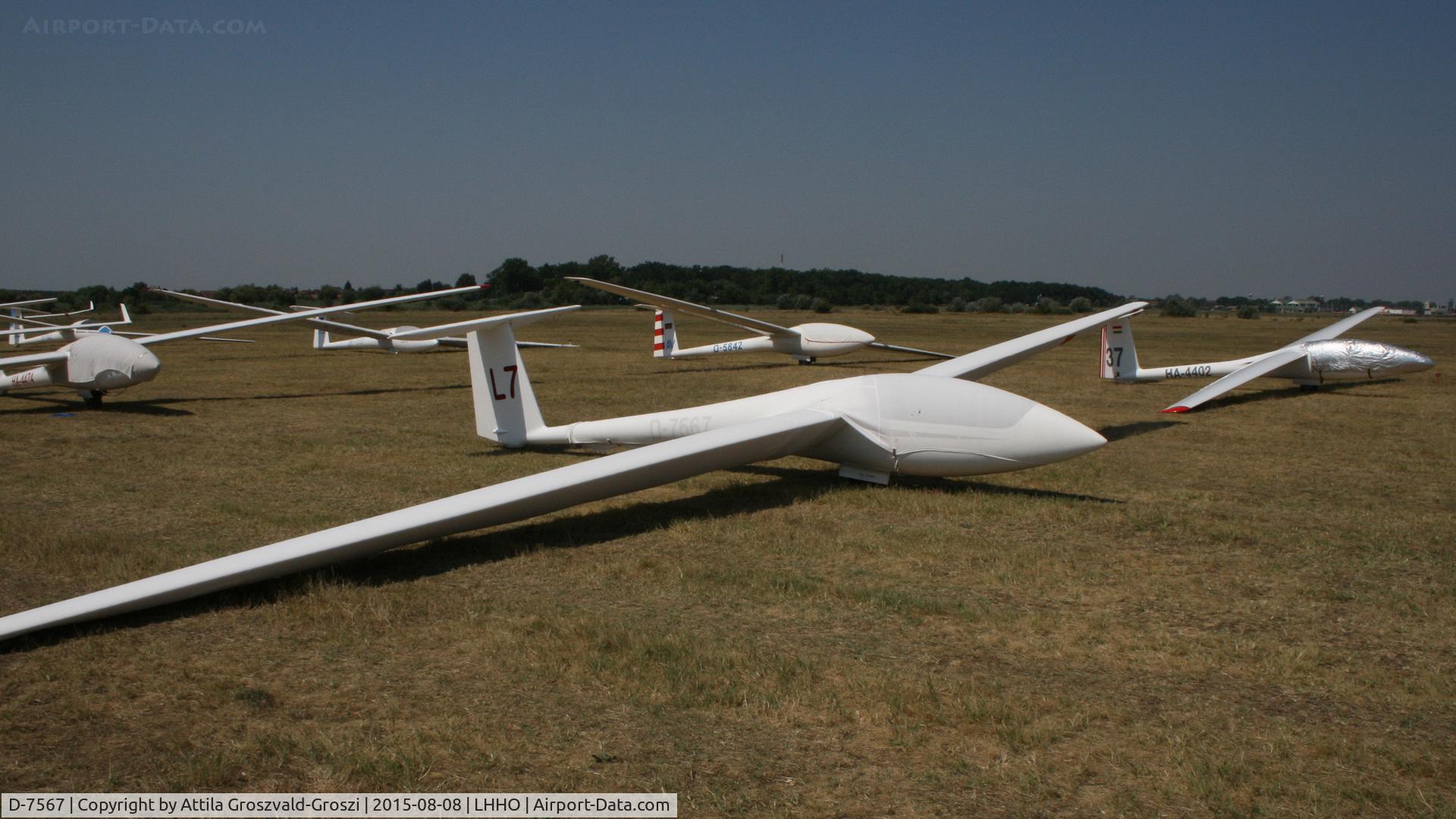D-7567, 1978 Schleicher ASW 19B C/N 19134, Hajdúszoboszló Airport, Hungary - 60. Hungary Gliding National Championship and third Civis Thermal Cup, 2015