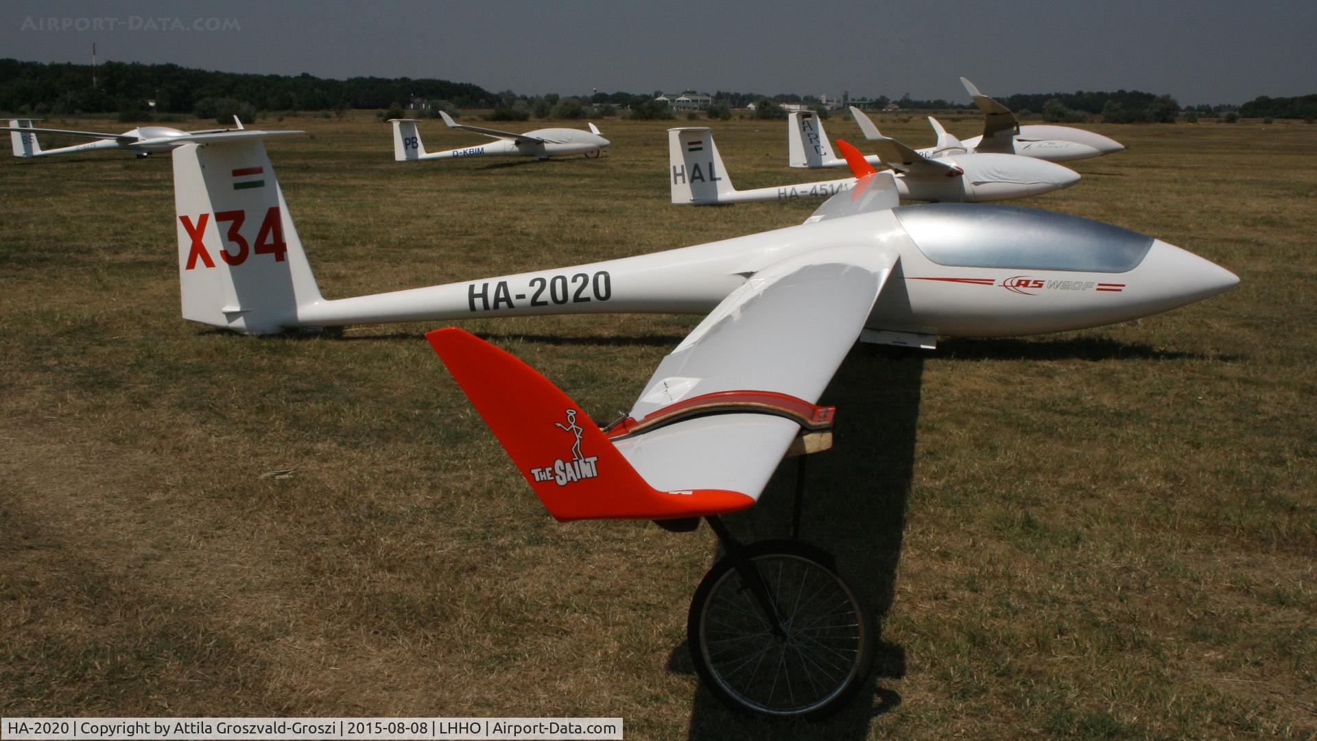 HA-2020, Schleicher ASW-20F C/N 20134, Hajdúszoboszló Airport, Hungary - 60. Hungary Gliding National Championship and third Civis Thermal Cup, 2015