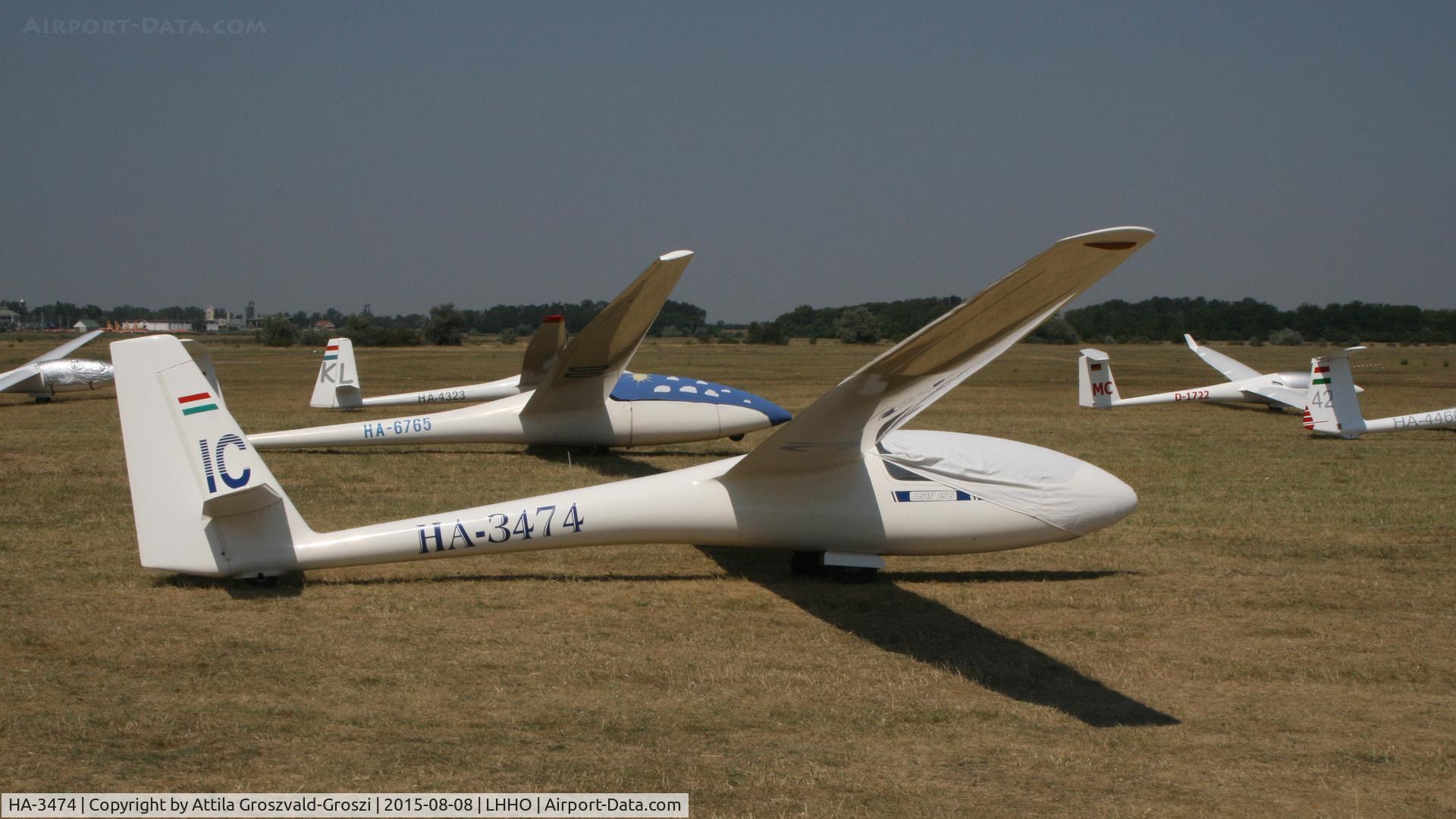 HA-3474, 1974 Schleicher ASW-15B C/N 15375, Hajdúszoboszló Airport, Hungary - 60. Hungary Gliding National Championship and third Civis Thermal Cup, 2015