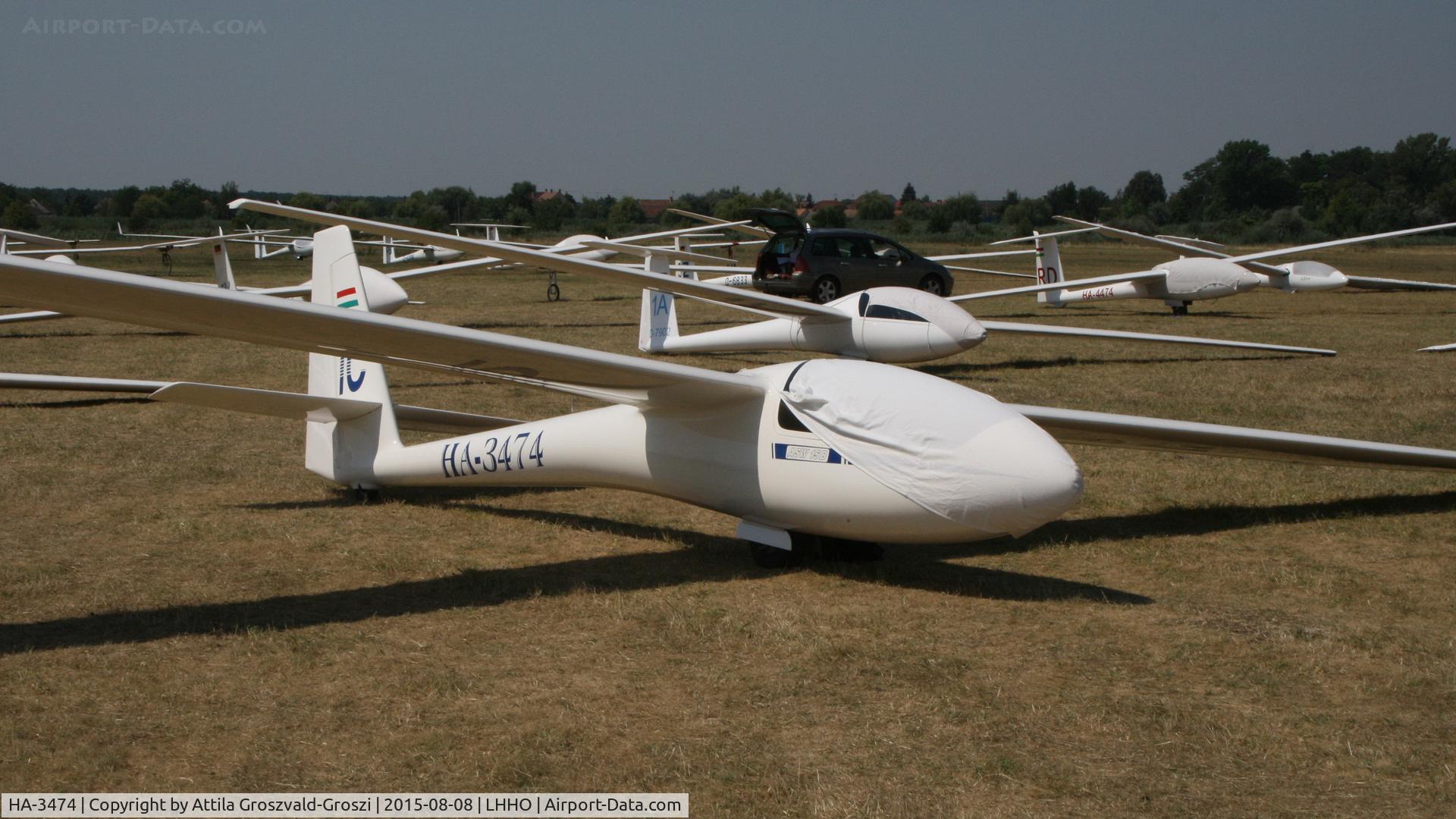 HA-3474, 1974 Schleicher ASW-15B C/N 15375, Hajdúszoboszló Airport, Hungary - 60. Hungary Gliding National Championship and third Civis Thermal Cup, 2015