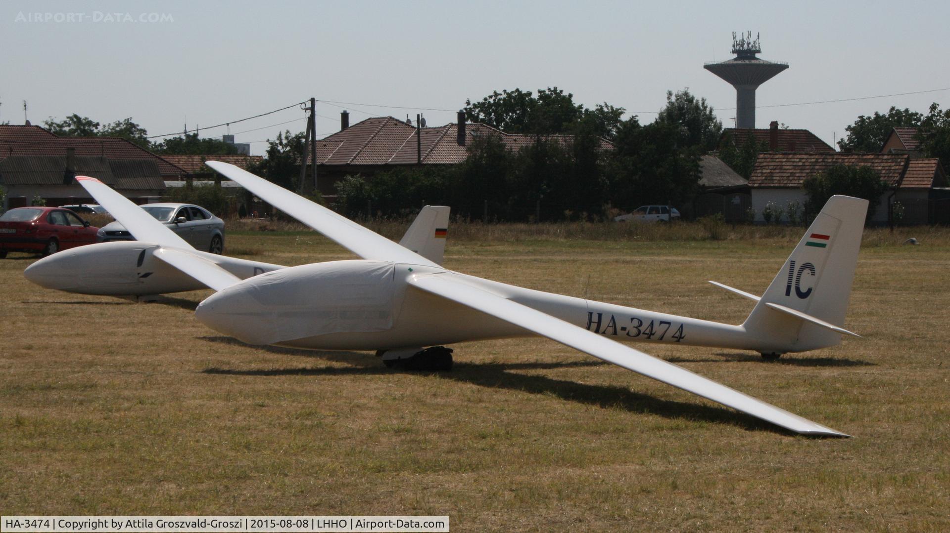 HA-3474, 1974 Schleicher ASW-15B C/N 15375, Hajdúszoboszló Airport, Hungary - 60. Hungary Gliding National Championship and third Civis Thermal Cup, 2015