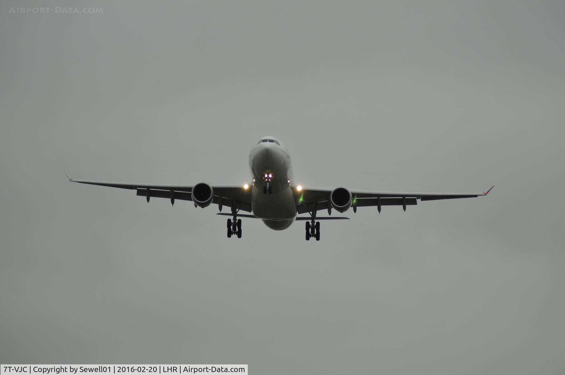 7T-VJC, 2015 Airbus A330-202 C/N 1649, Arriving LHR