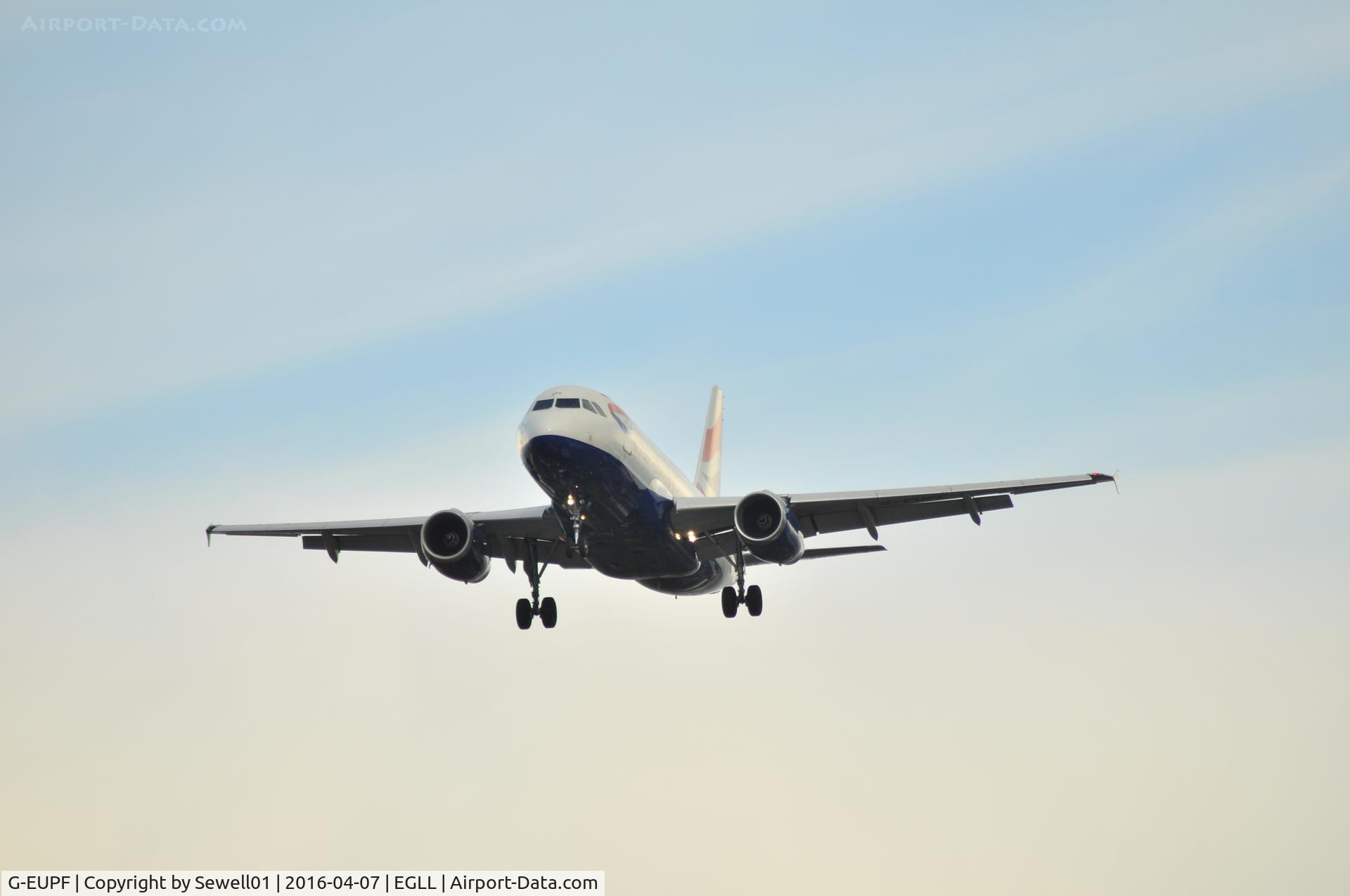 G-EUPF, 2000 Airbus A319-131 C/N 1197, Landing