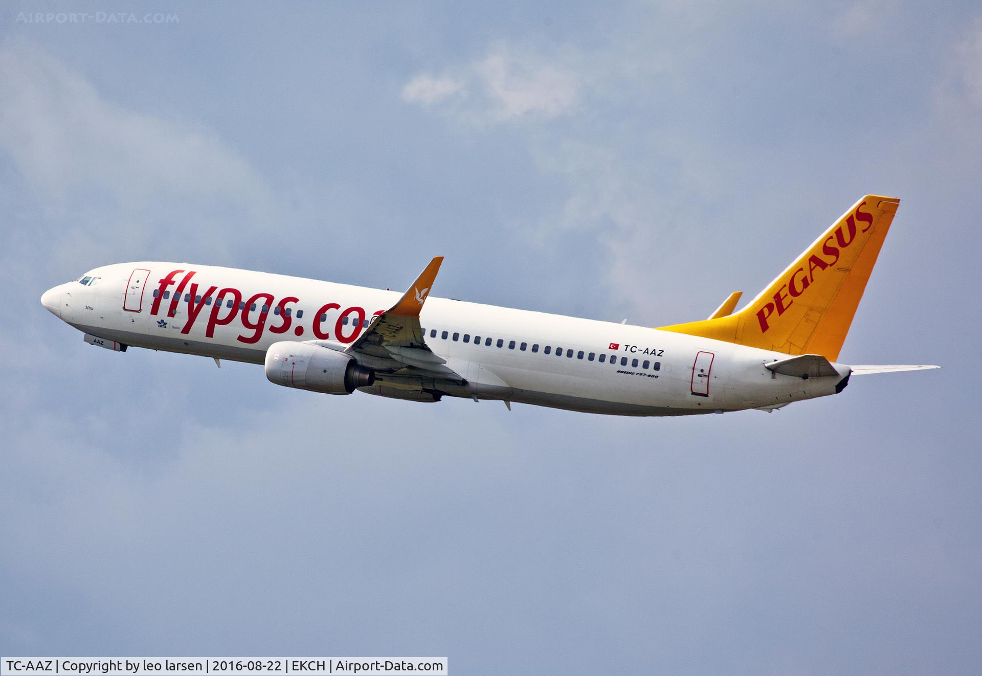TC-AAZ, 2010 Boeing 737-82R C/N 40875, Copenhagen 22.8.16