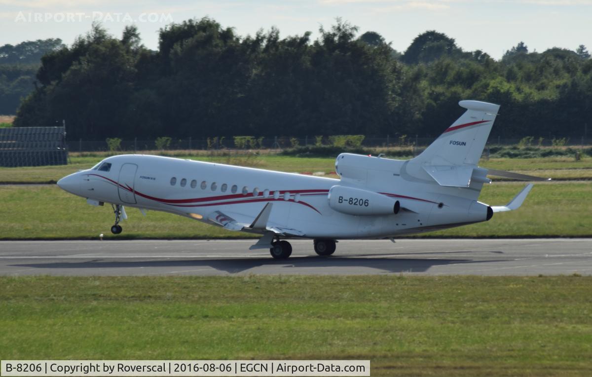 B-8206, 2011 Dassault Falcon 7X C/N 144, B-8206 departing DSA.
