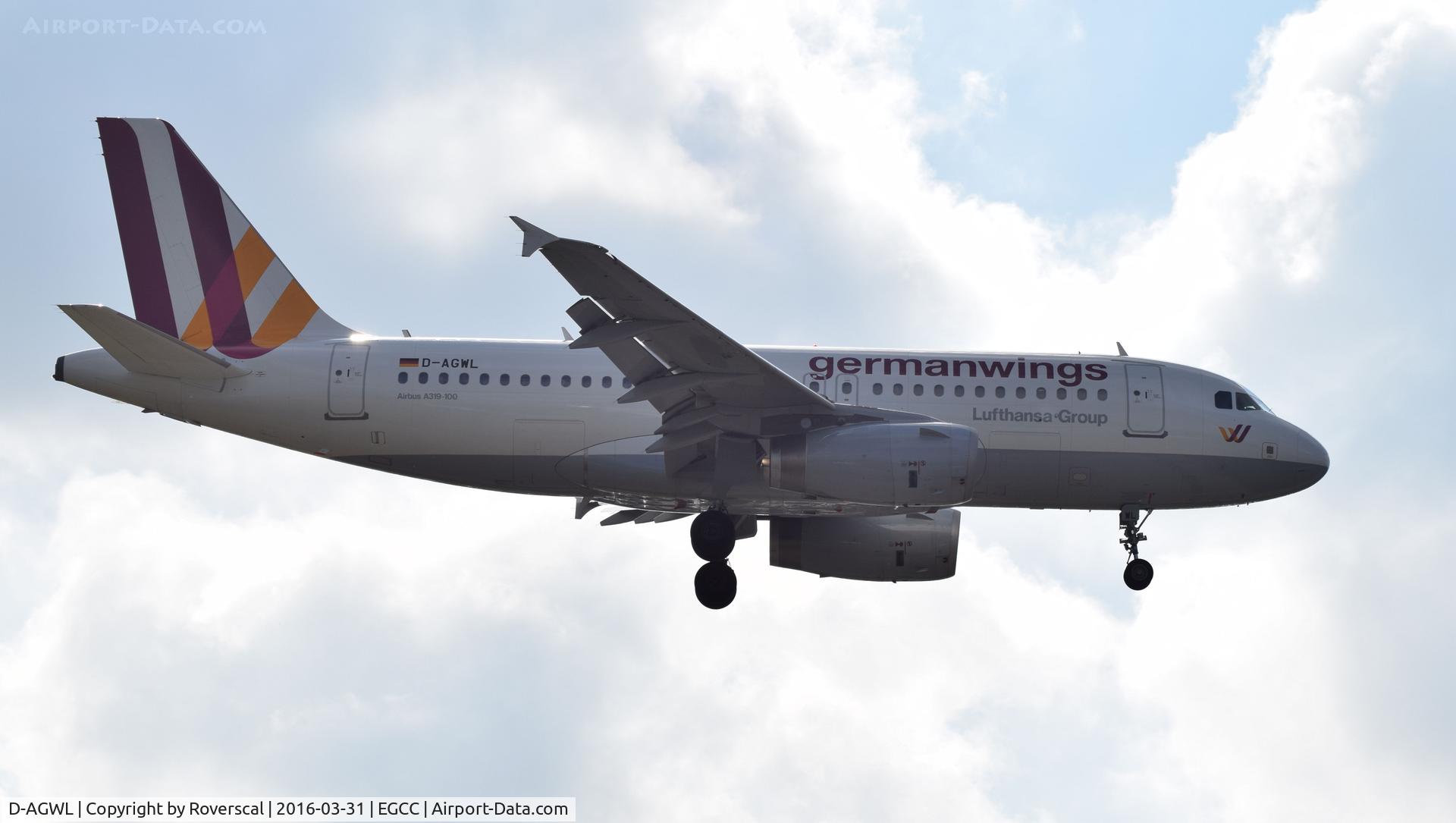 D-AGWL, 2008 Airbus A319-132 C/N 3534, D-AGWL arriving at MAN.