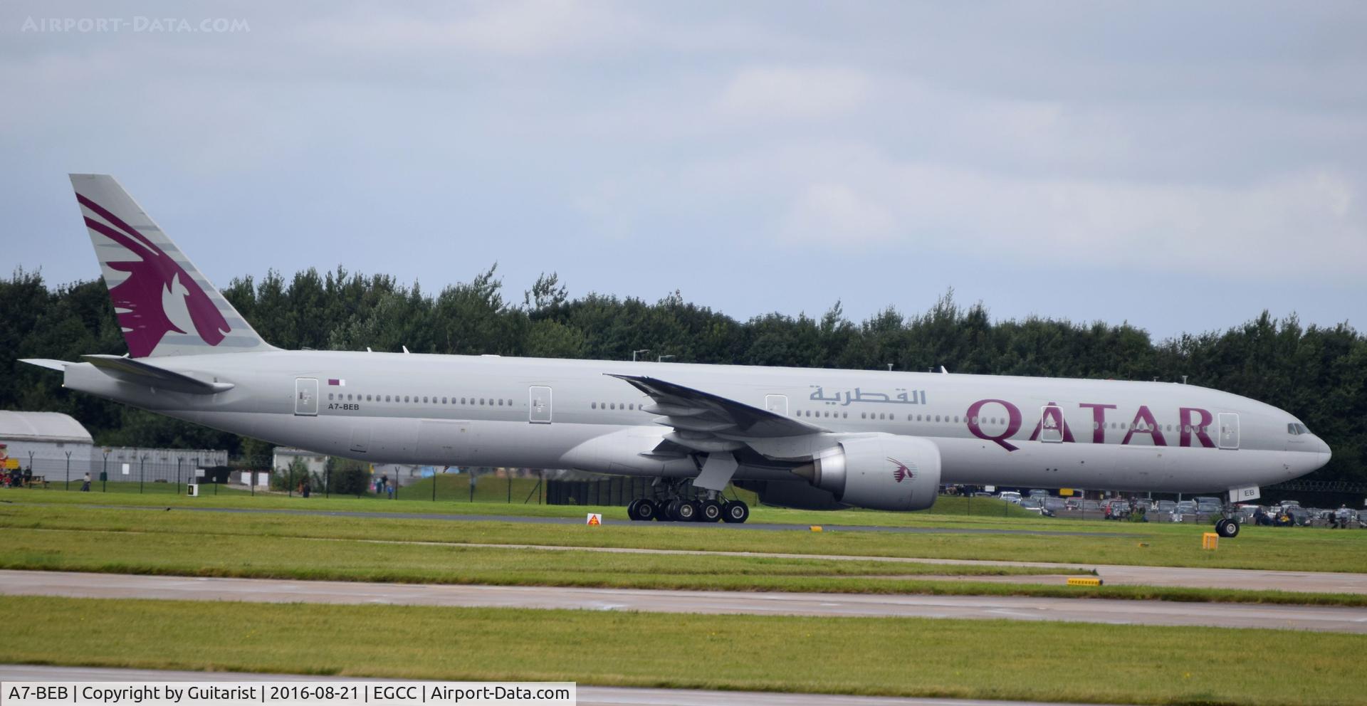 A7-BEB, 2014 Boeing 777-269/ER C/N 43215, At Manchester