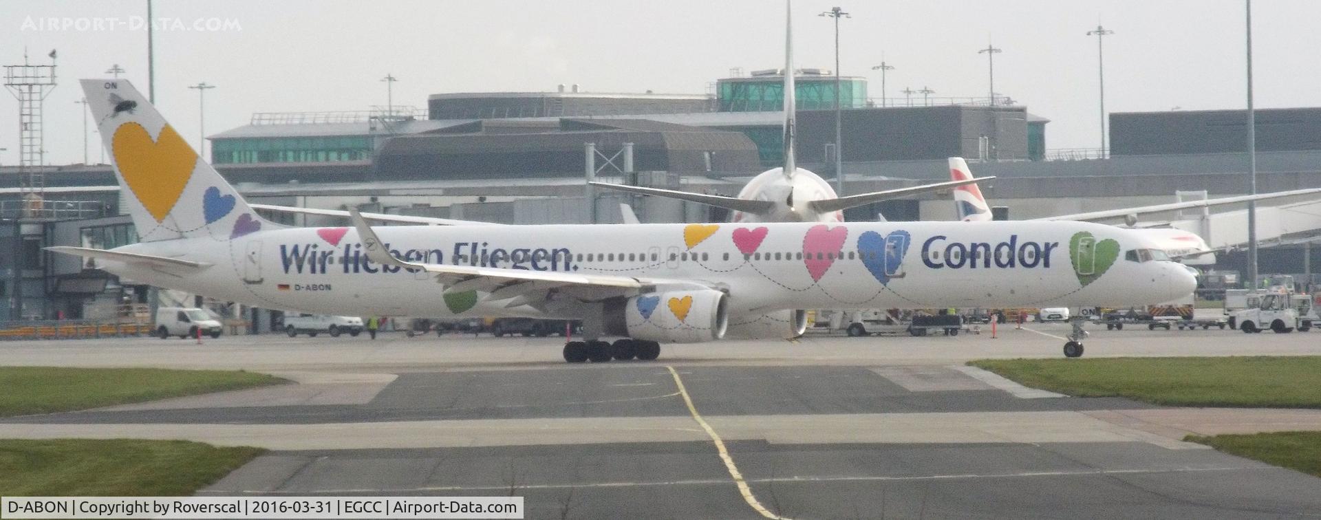D-ABON, 2000 Boeing 757-330 C/N 29023, D-ABON at MAN.