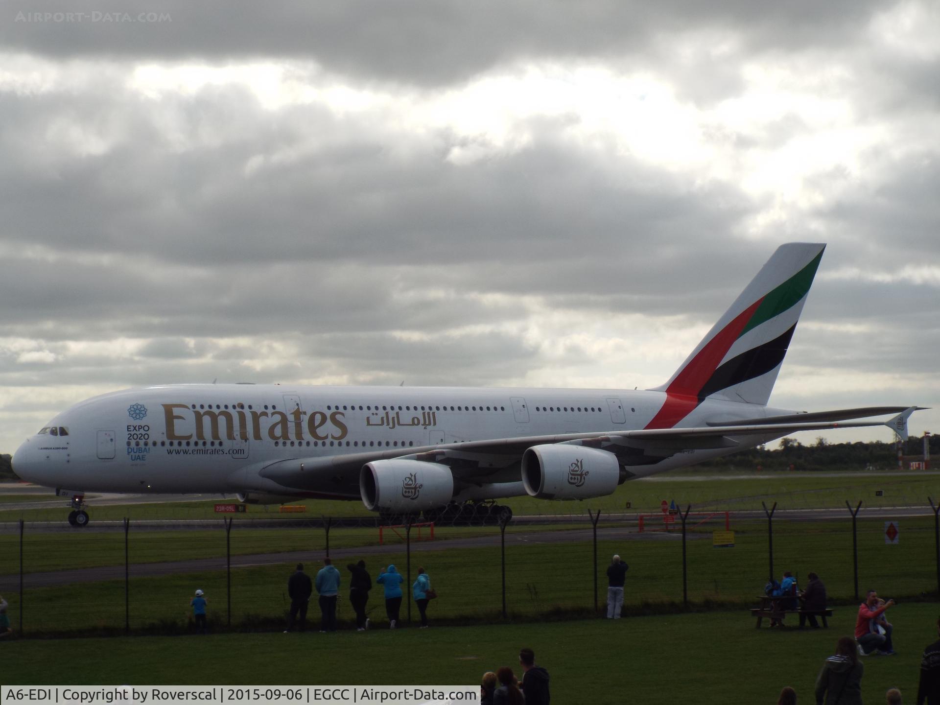 A6-EDI, 2009 Airbus A380-861 C/N 028, A6-EDI arriving at MAN.