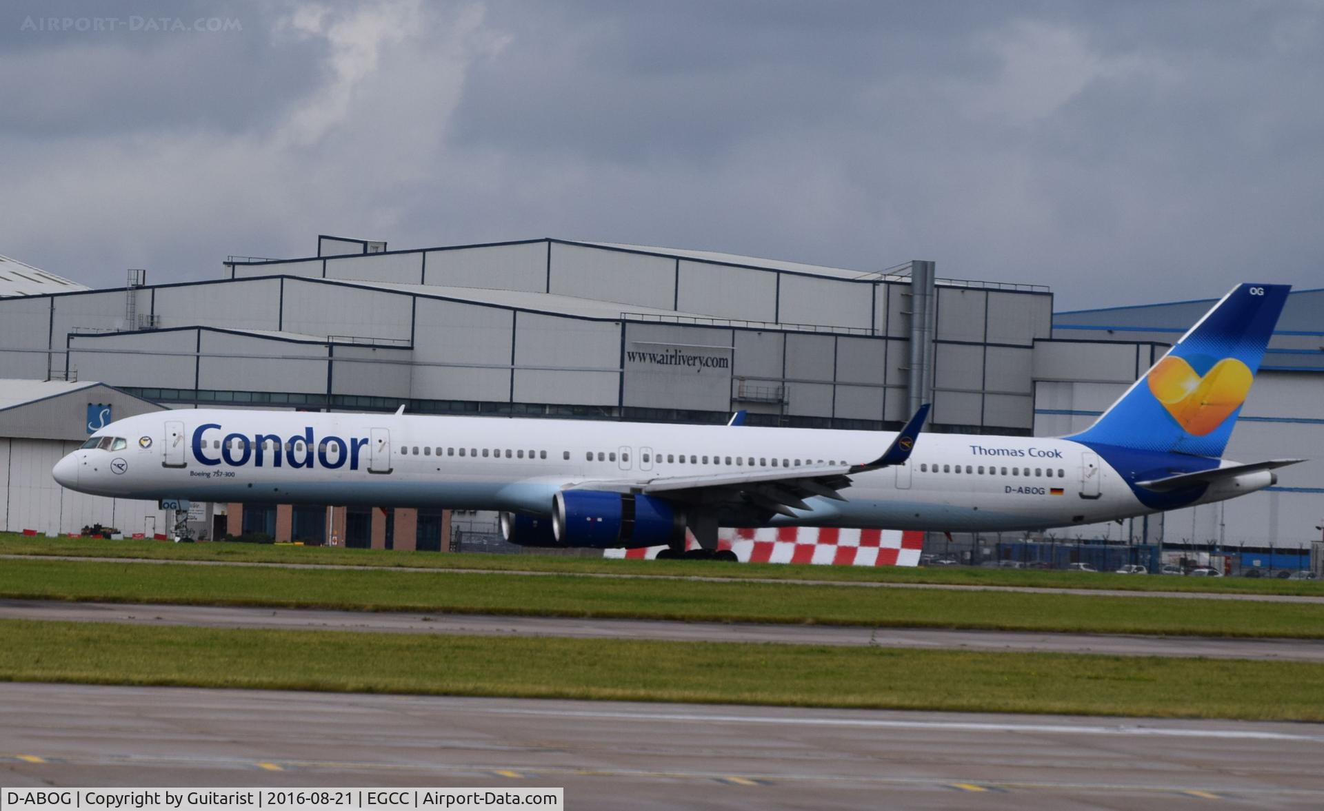 D-ABOG, 1999 Boeing 757-330 C/N 29014, At Manchester