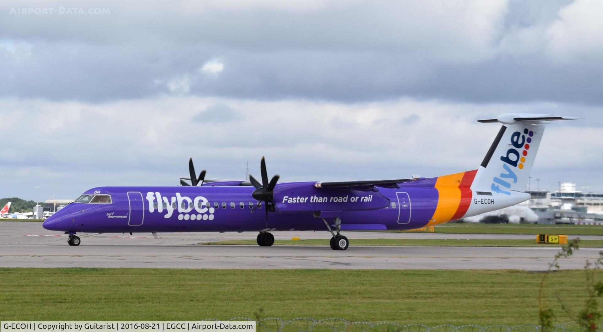 G-ECOH, 2008 De Havilland Canada DHC-8-402Q Dash 8 C/N 4221, At Manchester