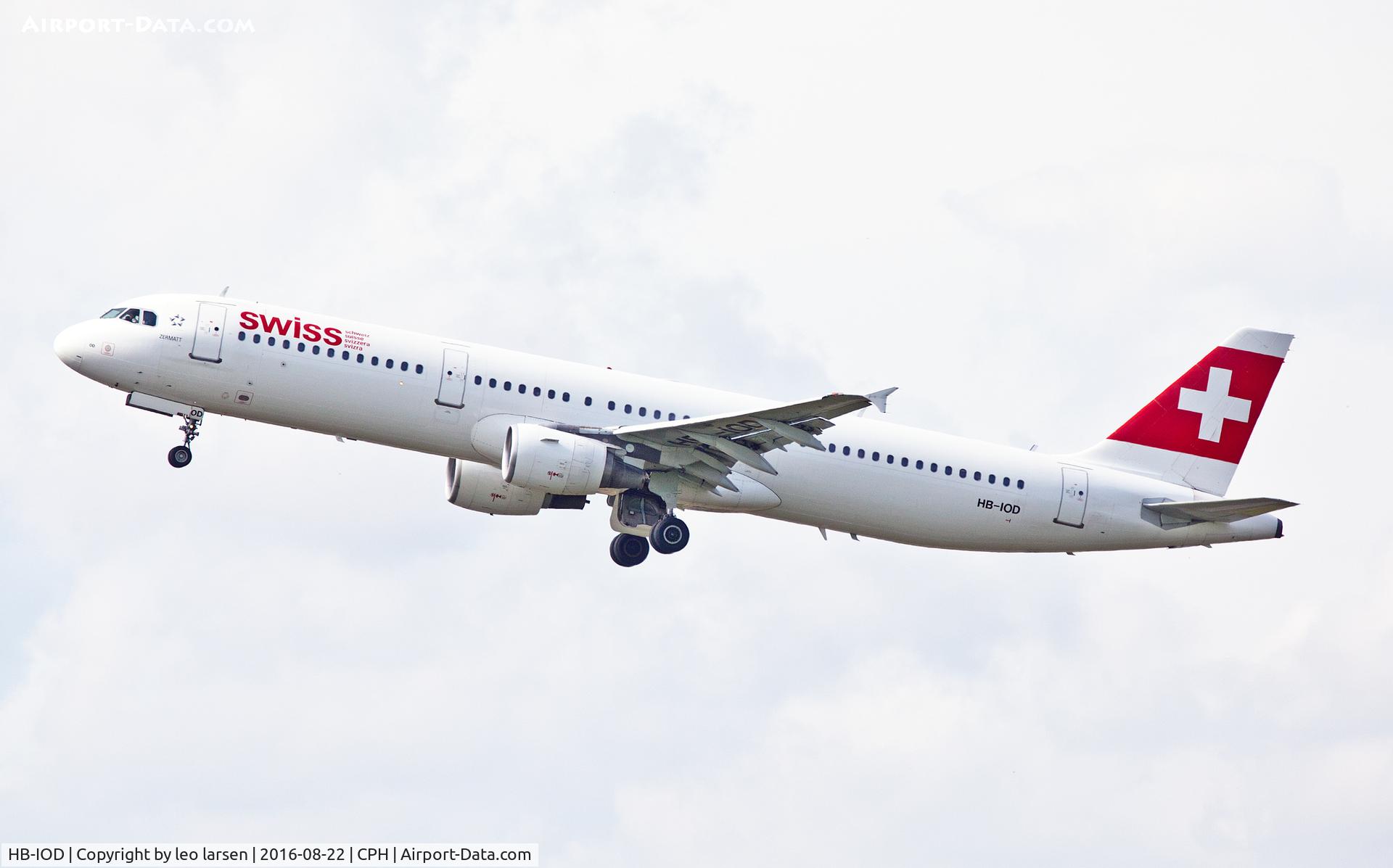 HB-IOD, 1995 Airbus A321-111 C/N 522, Copenhagen 22.8.16
