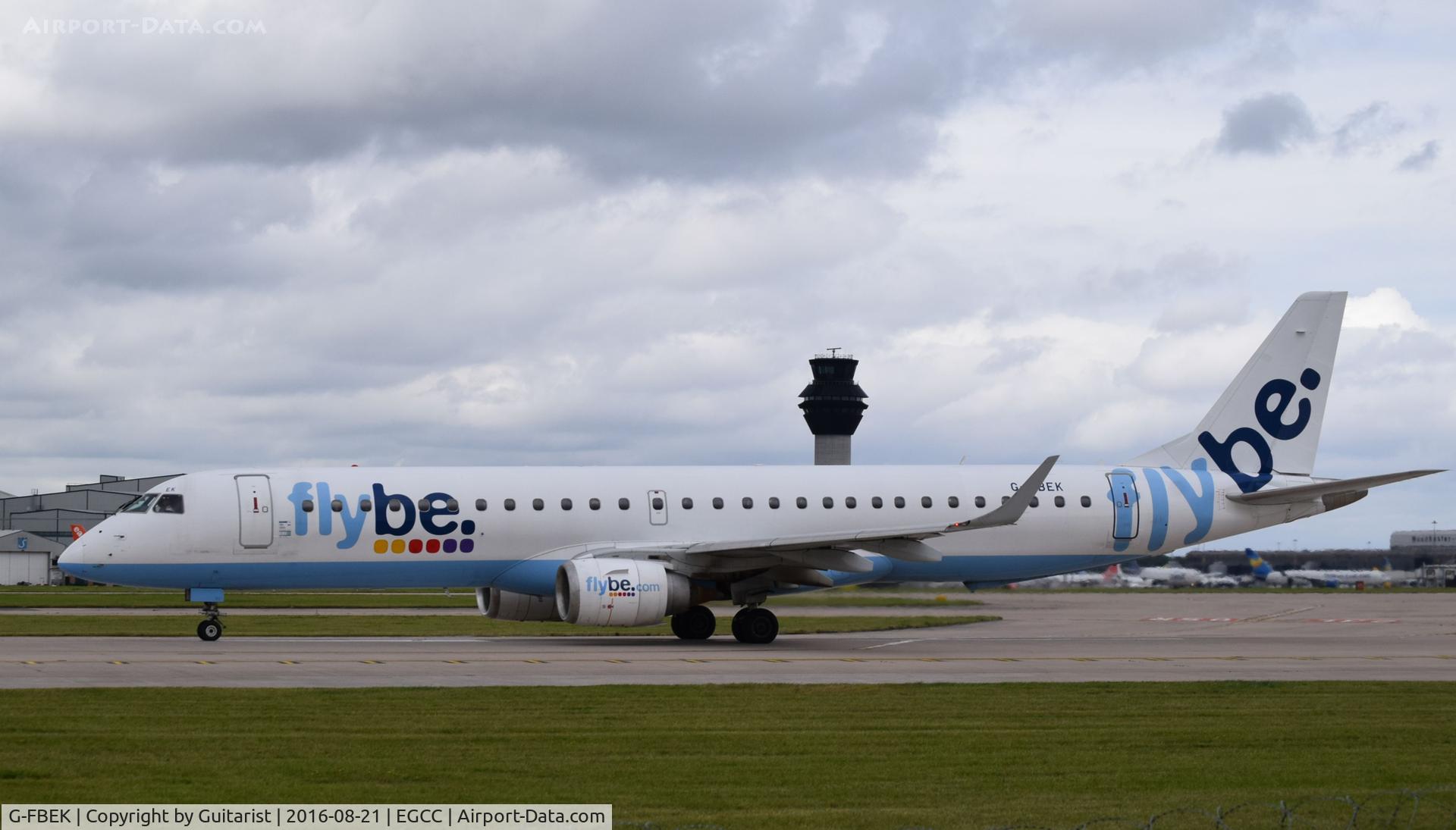 G-FBEK, 2008 Embraer 195LR (ERJ-190-200LR) C/N 19000168, At Manchester