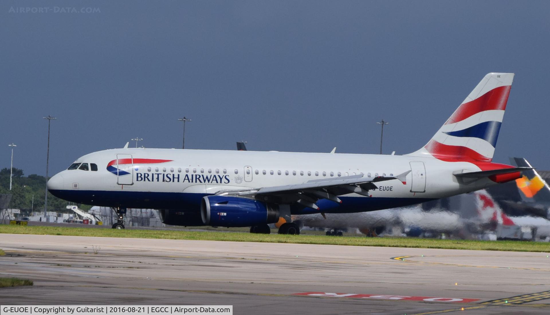 G-EUOE, 2001 Airbus A319-131 C/N 1574, At Manchester