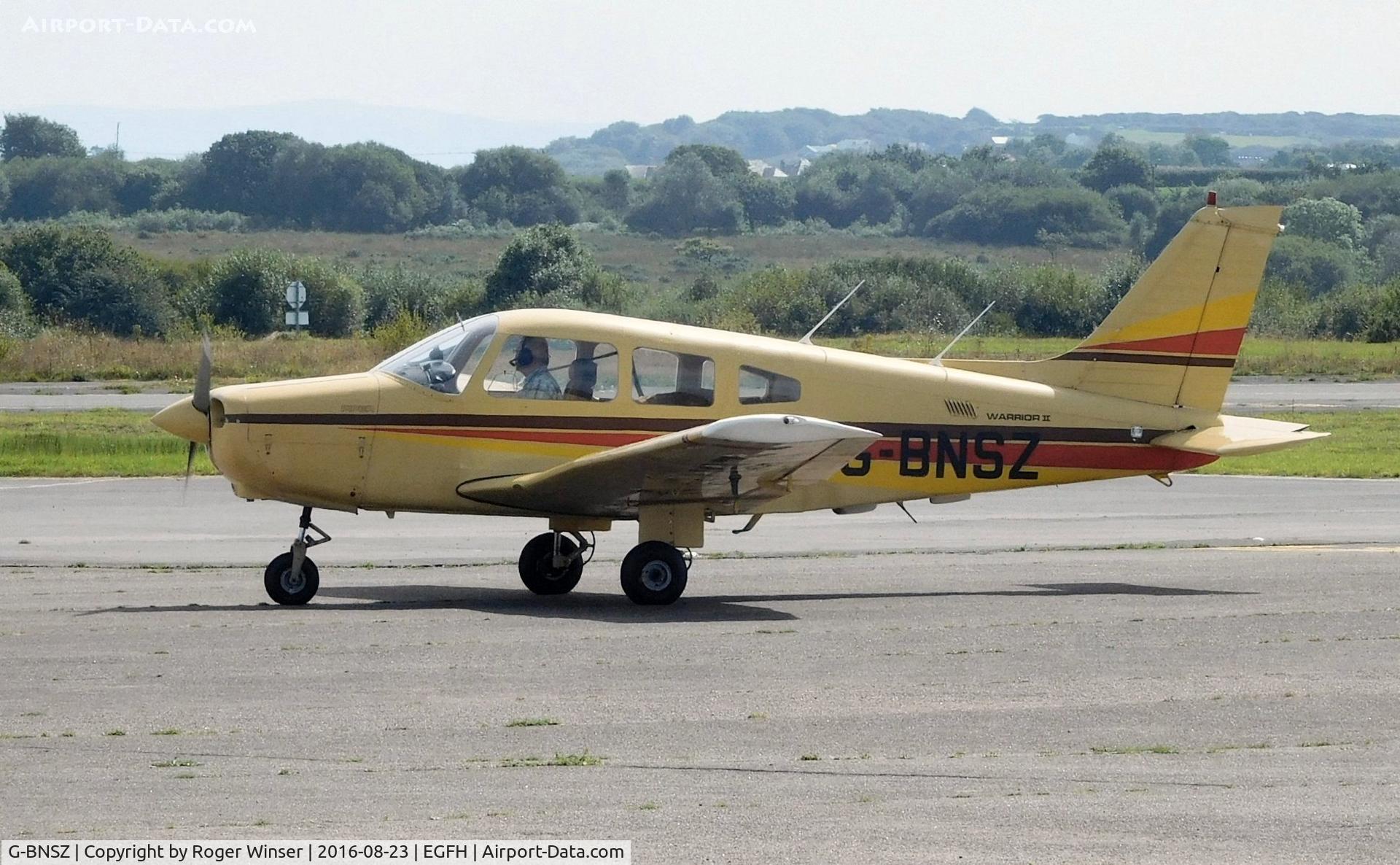G-BNSZ, 1981 Piper PA-28-161 Cherokee Warrior II C/N 28-8116315, Visiting Cherokee Warrior II.
