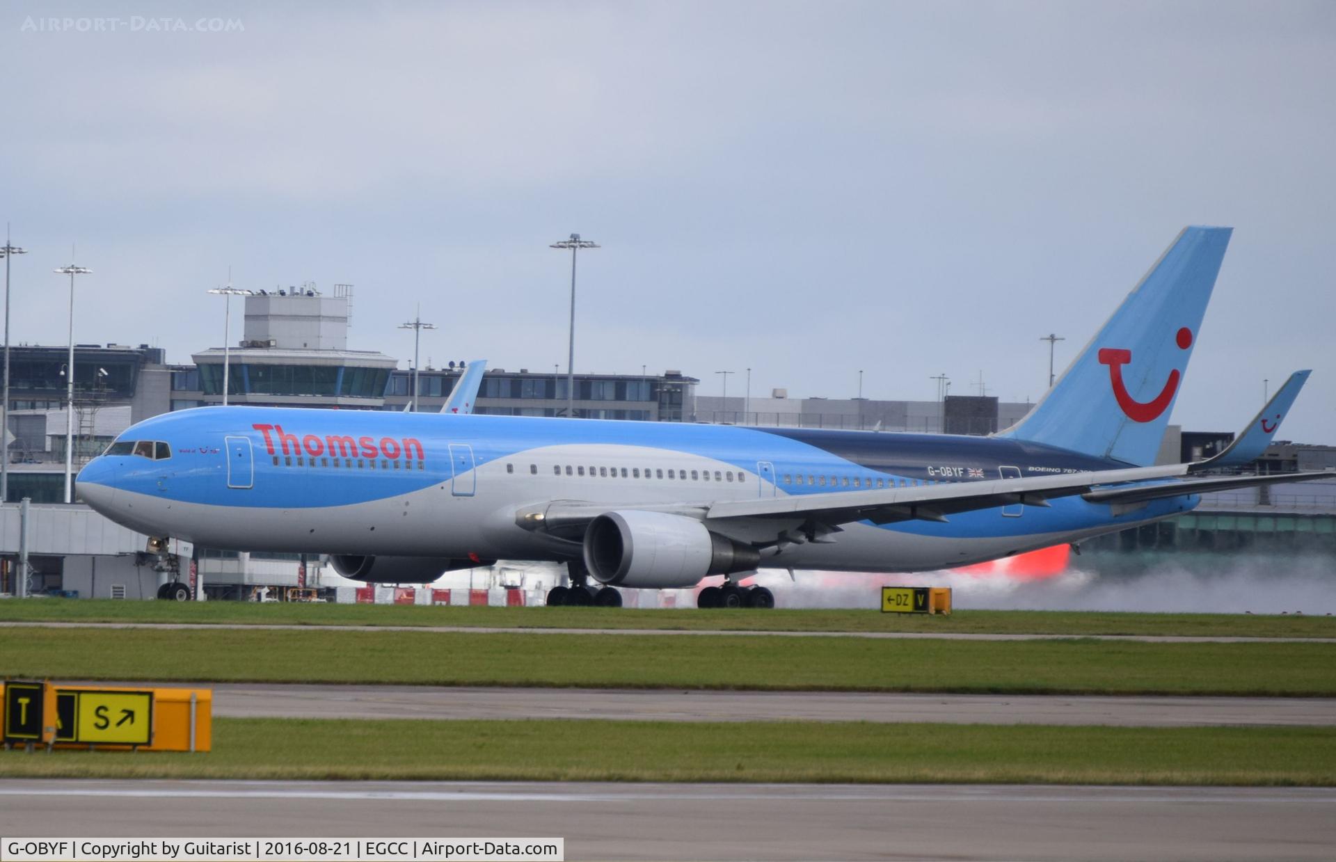 G-OBYF, 1998 Boeing 767-304 C/N 28208, At Manchester