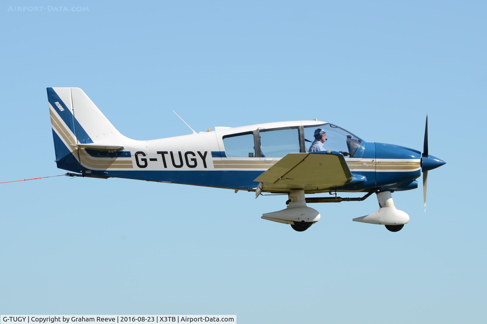 G-TUGY, 1991 Robin DR-400-180 Regent Regent C/N 2052, Landing at Tibenham.