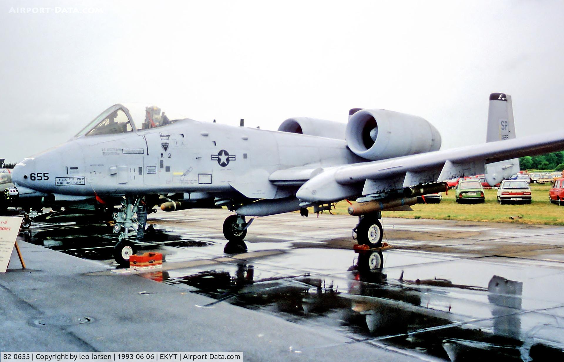 82-0655, 1982 Fairchild Republic A-10A Thunderbolt II C/N A10-0703, Aalborg RDAF open house 6.6.93