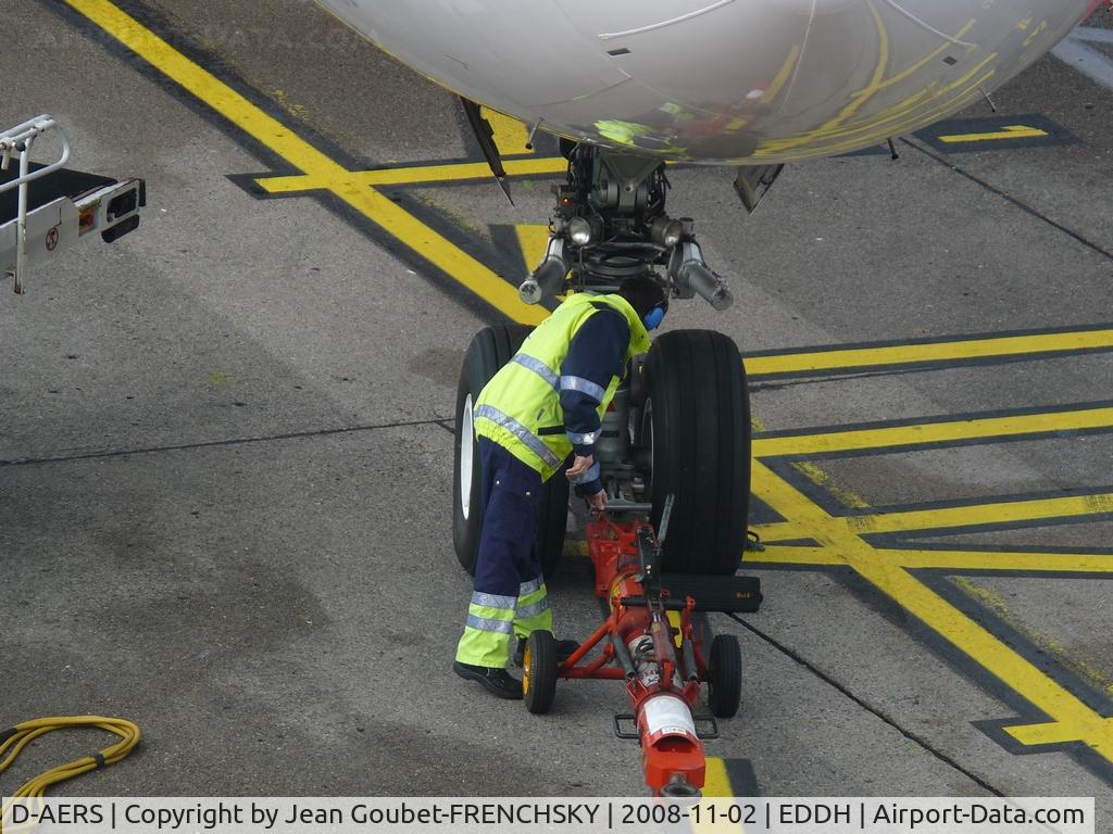 D-AERS, 1997 Airbus A330-322 C/N 171, ready to pushback