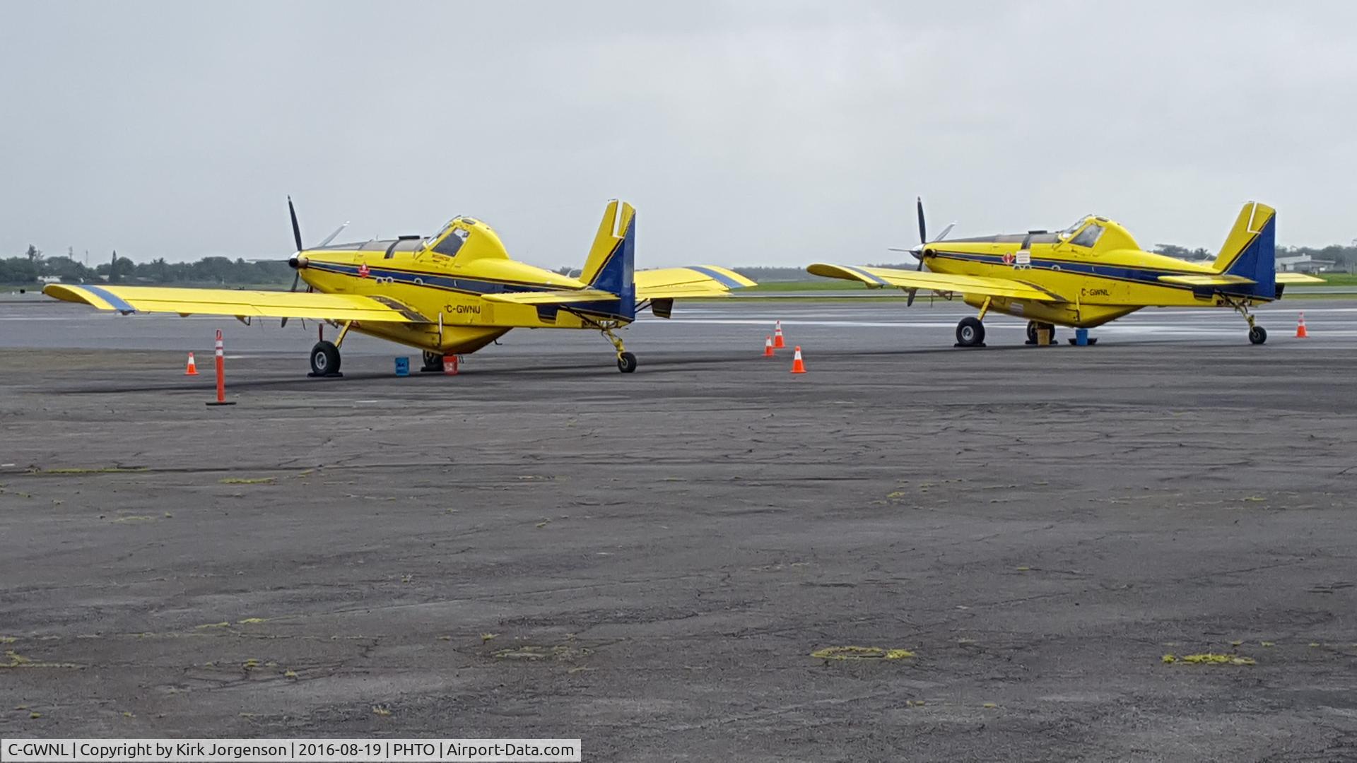 C-GWNL, 2008 Air Tractor AT-802A C/N 802A-0299, Aircraft seen in Hilo, HI with C-GWNU as the planes were on their way to Australia.