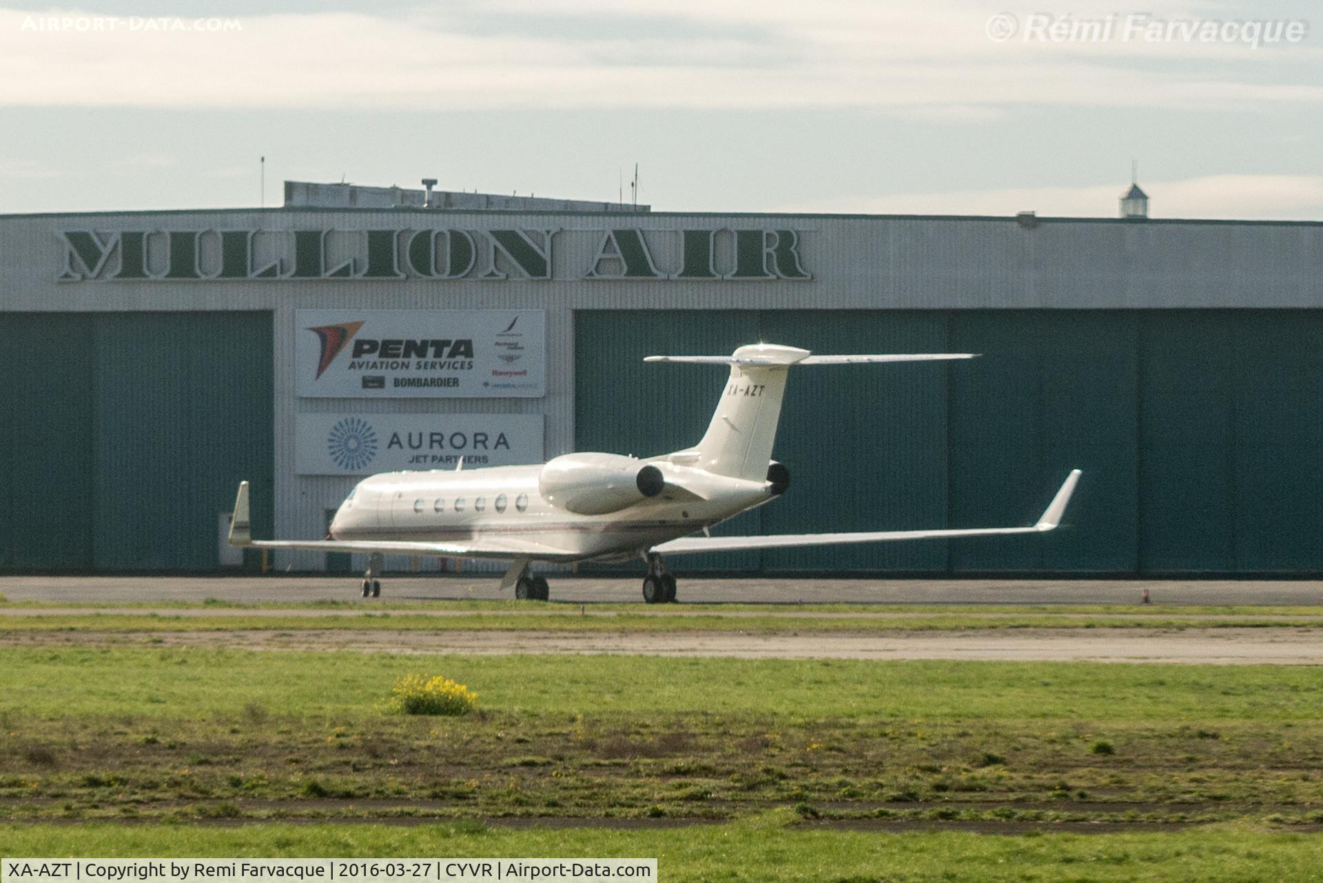 XA-AZT, 1998 Gulfstream Aerospace GV C/N 554, Parked outside Million Air hangar