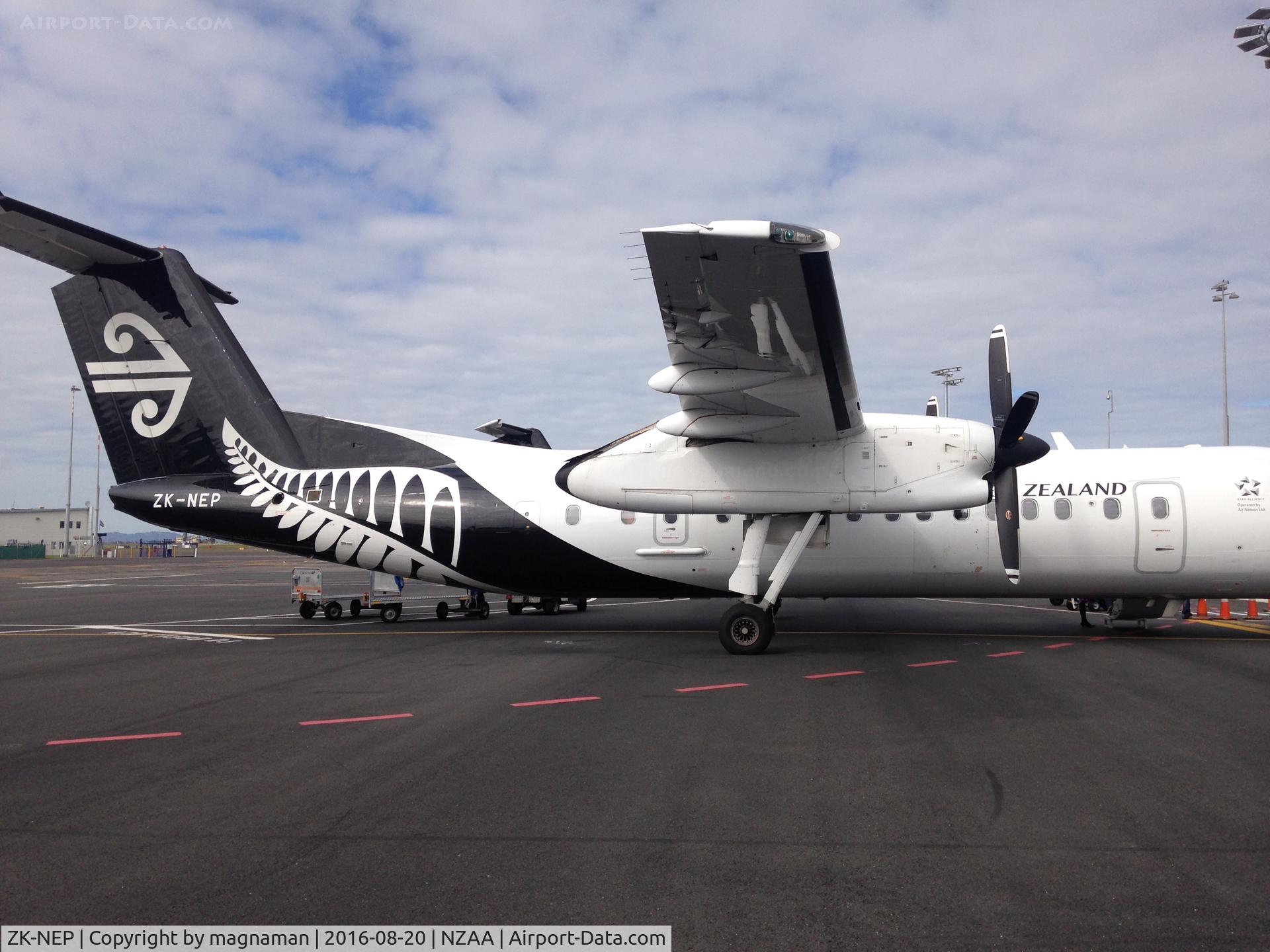 ZK-NEP, 2006 De Havilland Canada DHC-8-311Q Dash 8 C/N 634, back end - on domestic apron