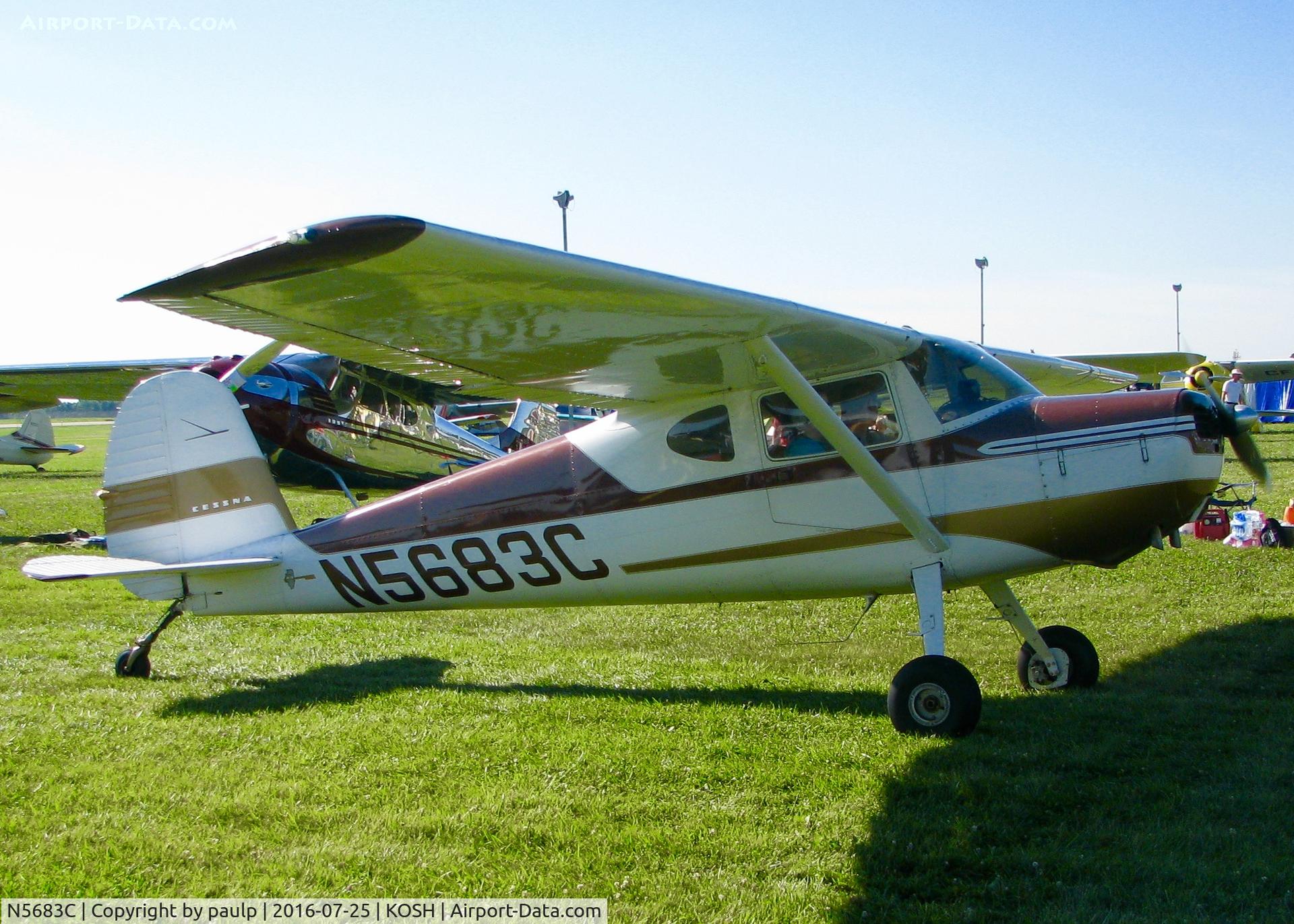 N5683C, 1952 Cessna 140A C/N 15639, At AirVenture 2016.