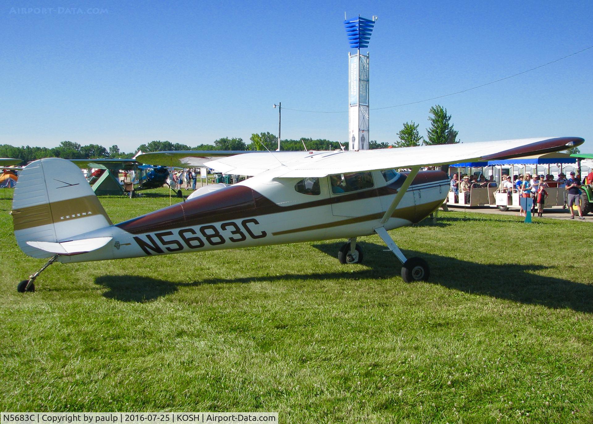 N5683C, 1952 Cessna 140A C/N 15639, At AirVenture 2016.