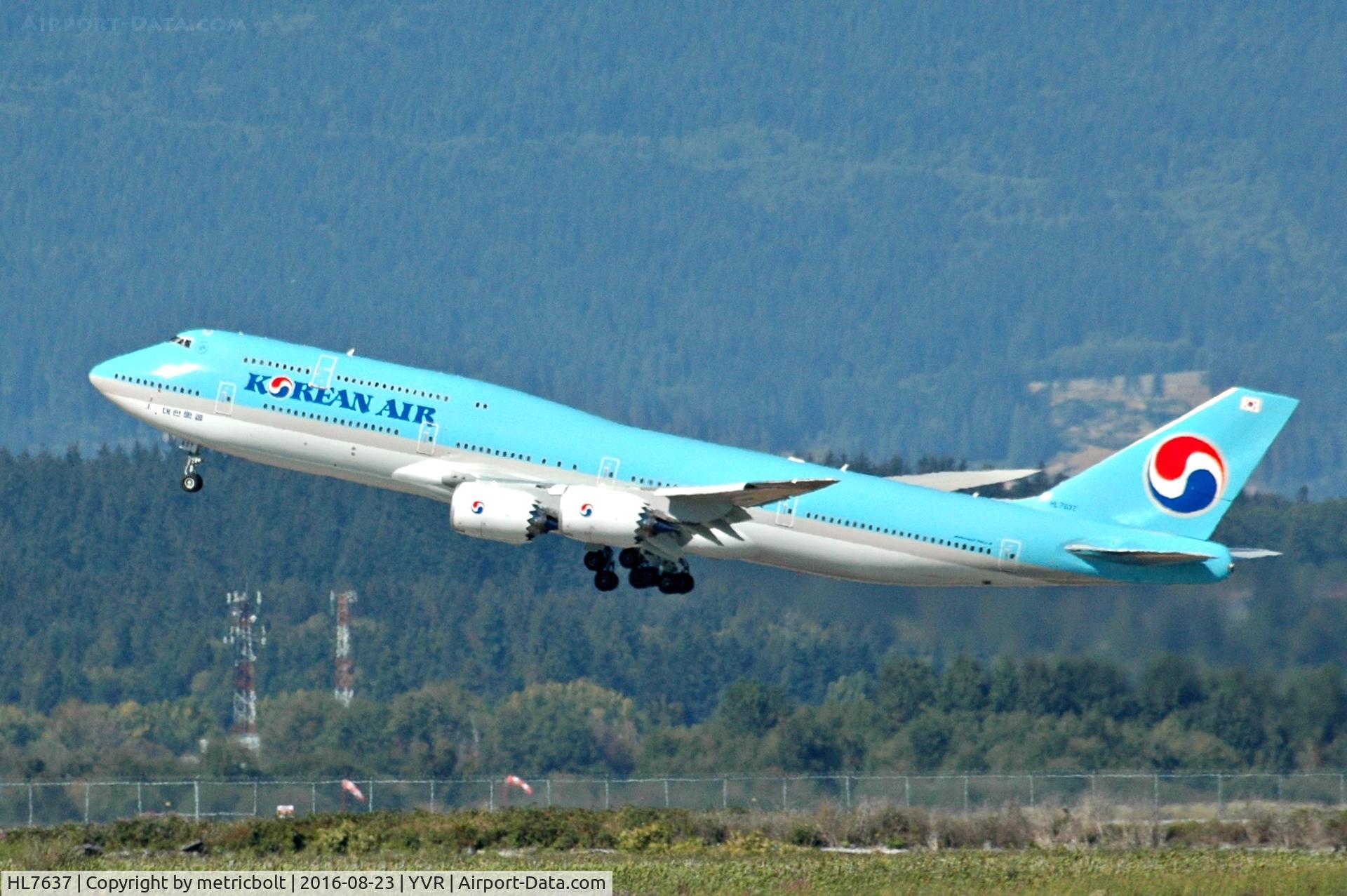 HL7637, 2016 Boeing 747-8B5 C/N 40909, KE72 to Seoul