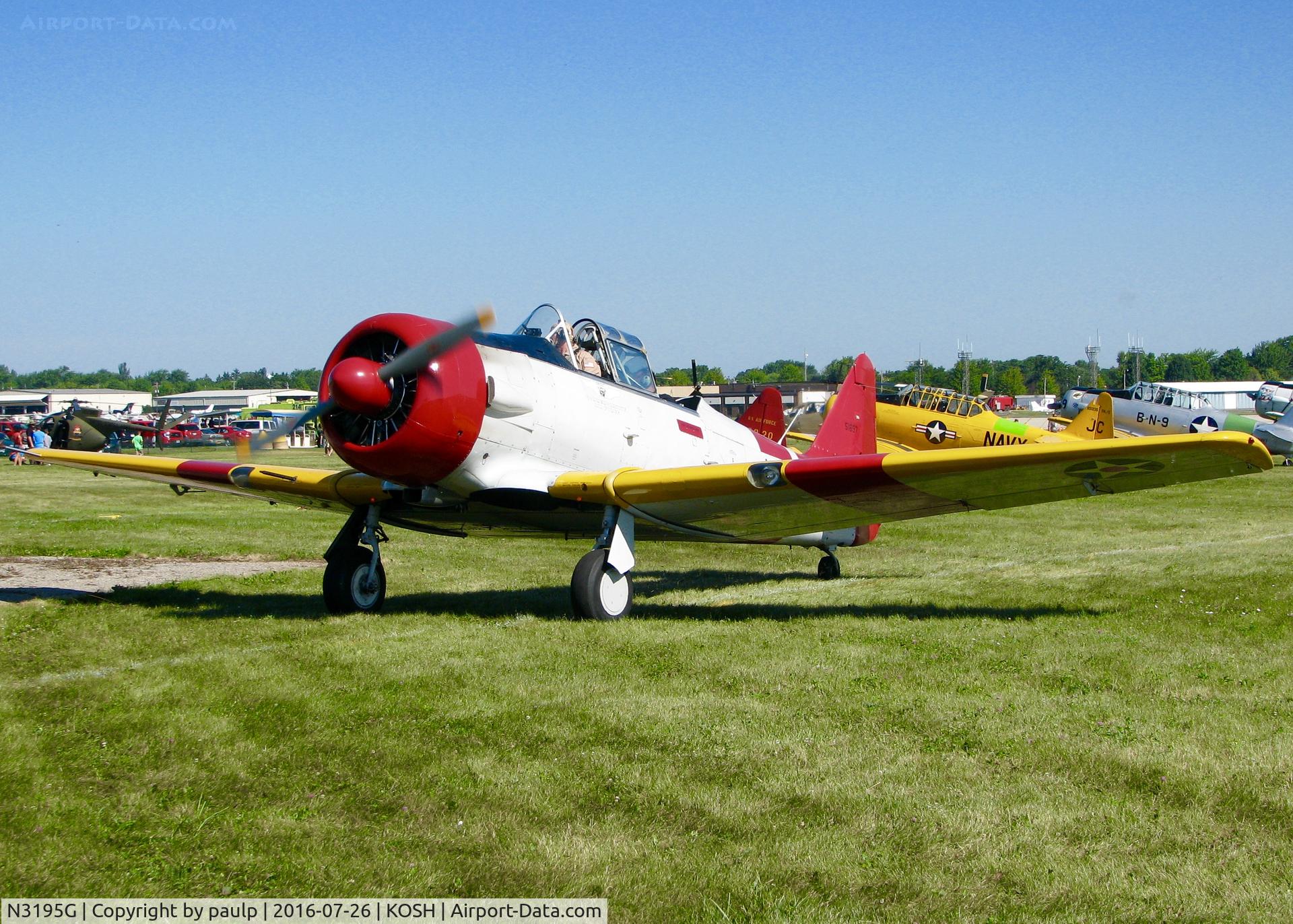 N3195G, North American SNJ-5 Texan Texan C/N 51697, At AirVenture 2016.