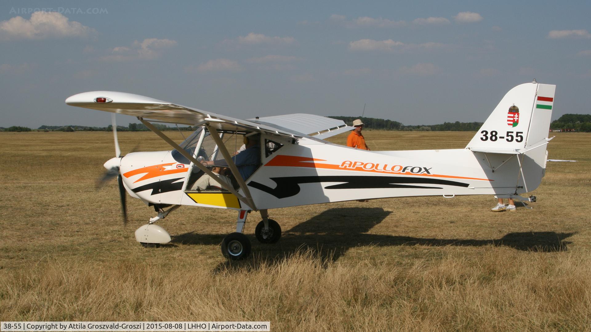 38-55, 2009 Halley Apollo Fox C/N 080509, Hajdúszoboszló Airport, Hungary - 60. Hungary Gliding National Championship and third Civis Thermal Cup, 2015